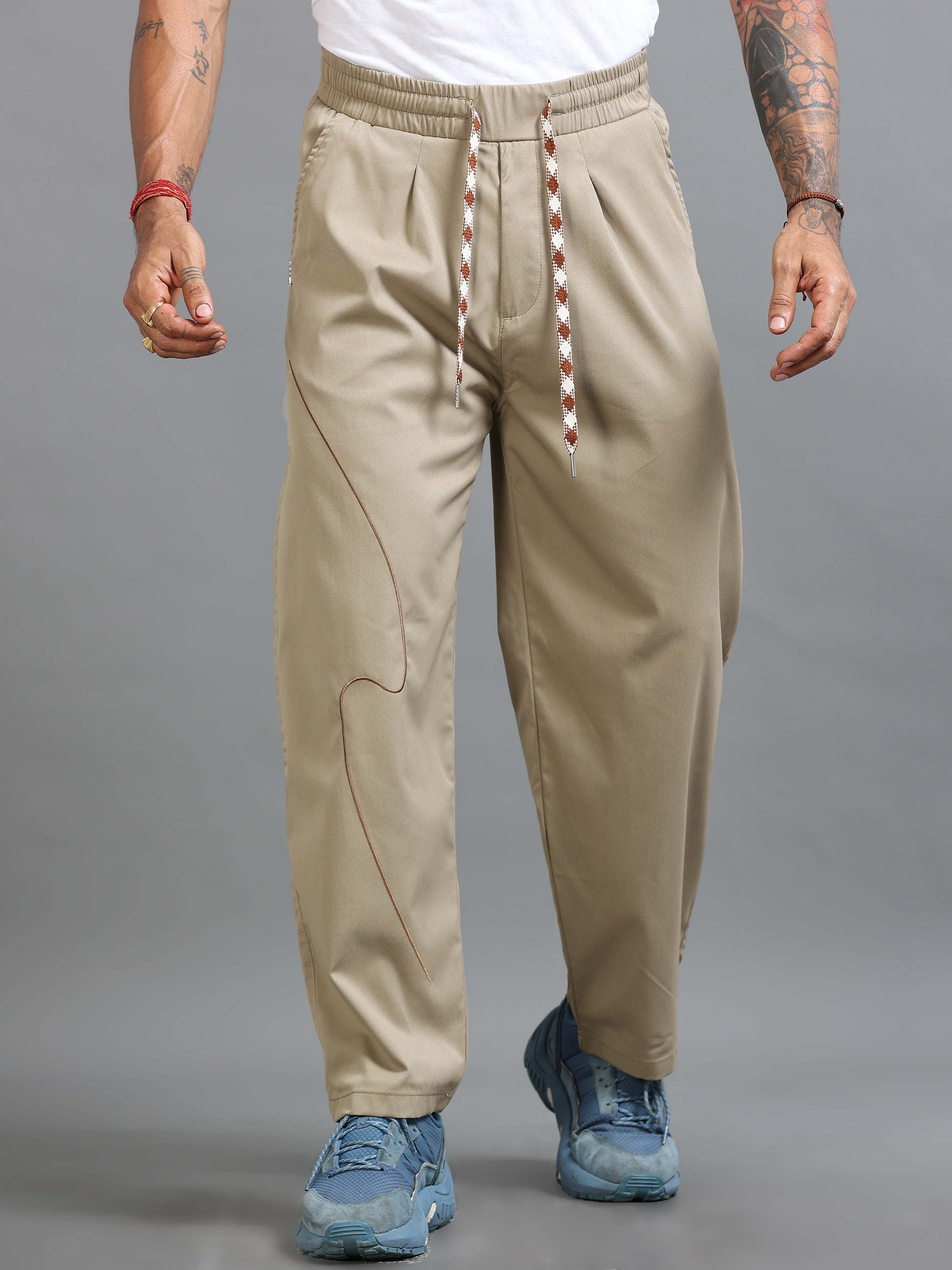 Flowstate Relaxed Trouser In Beige