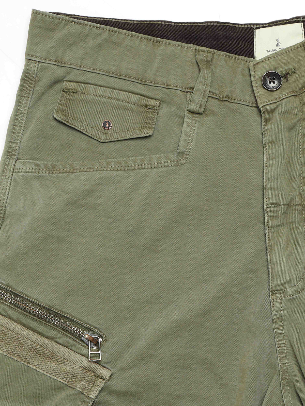 Rugged Zip Cargo Pant in Light Olive