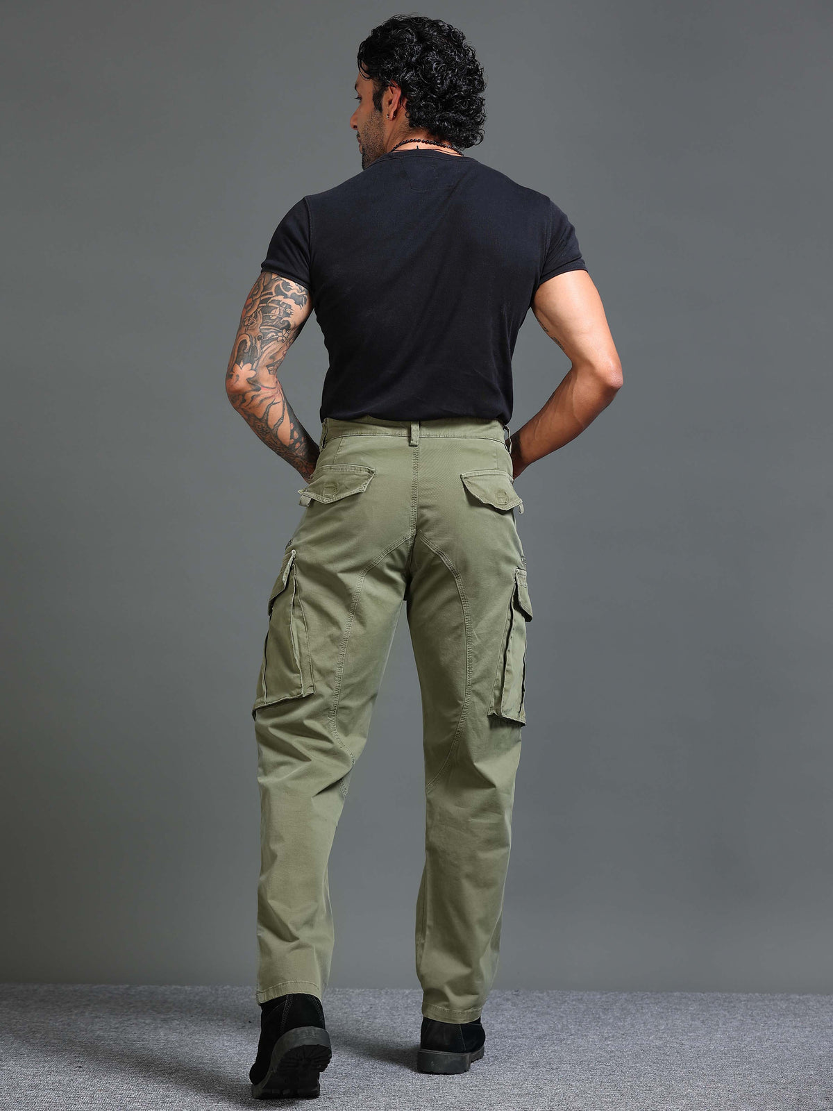 Rugged Zip Cargo Pant in Light Olive