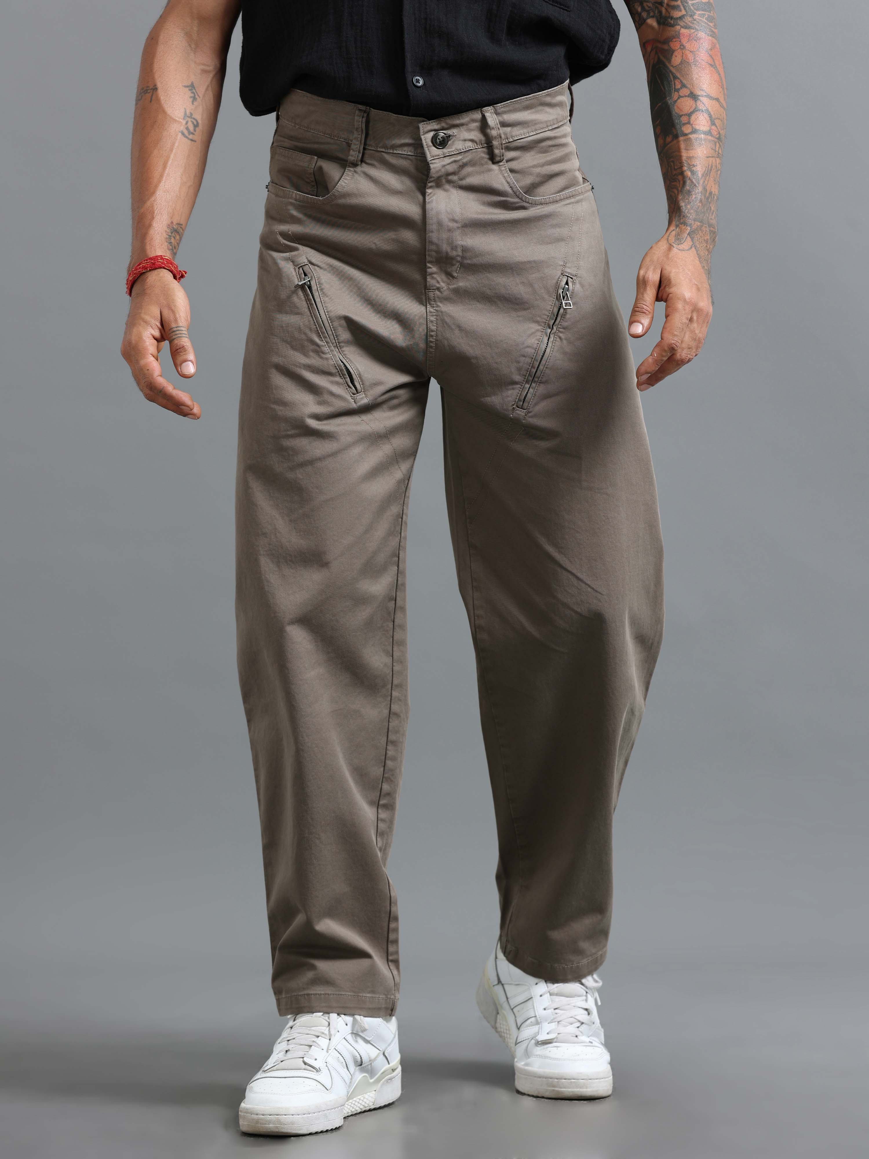 Milano Zip Trouser In Grey