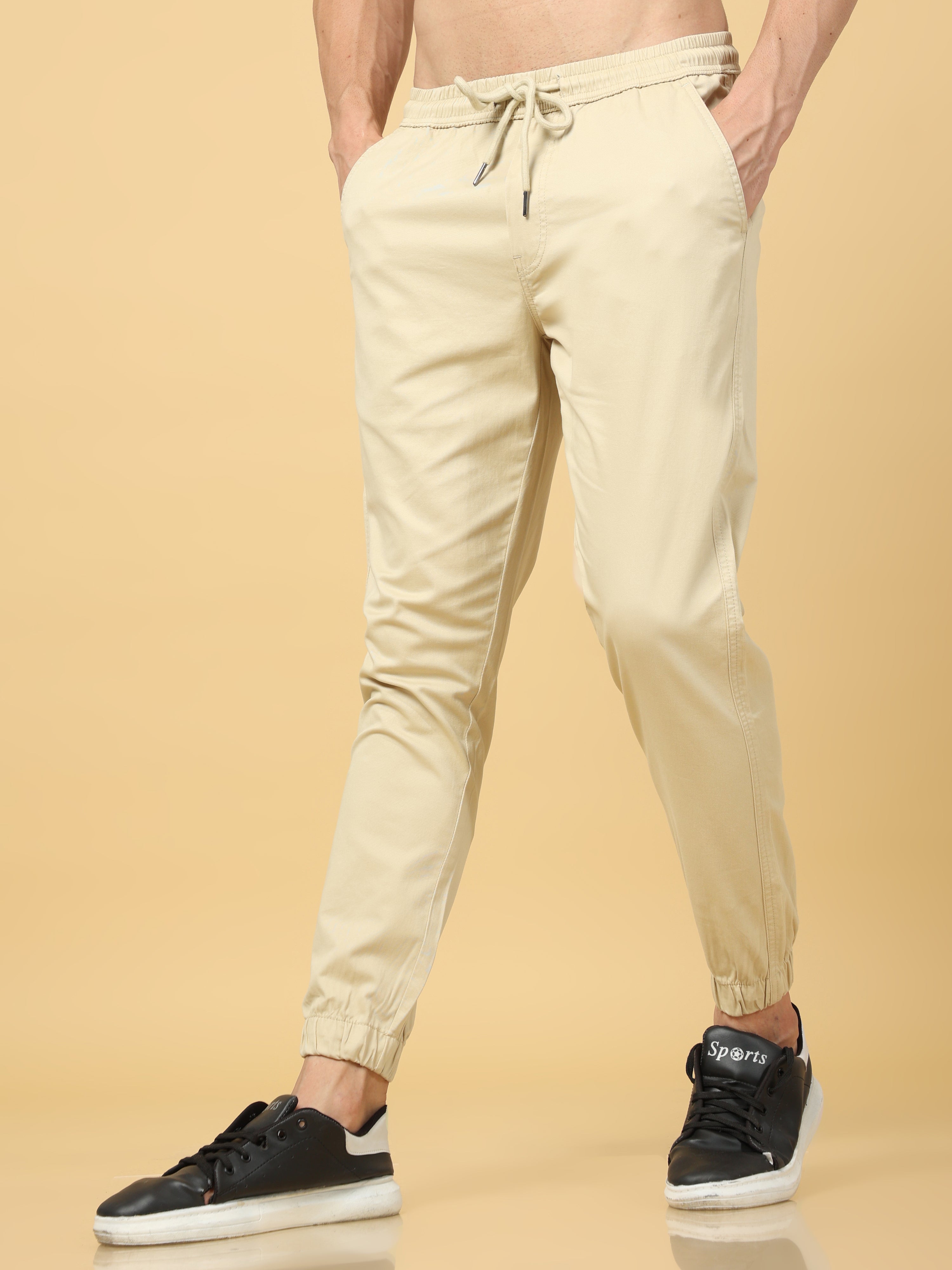 Basic Beige Slim Fit Jogger