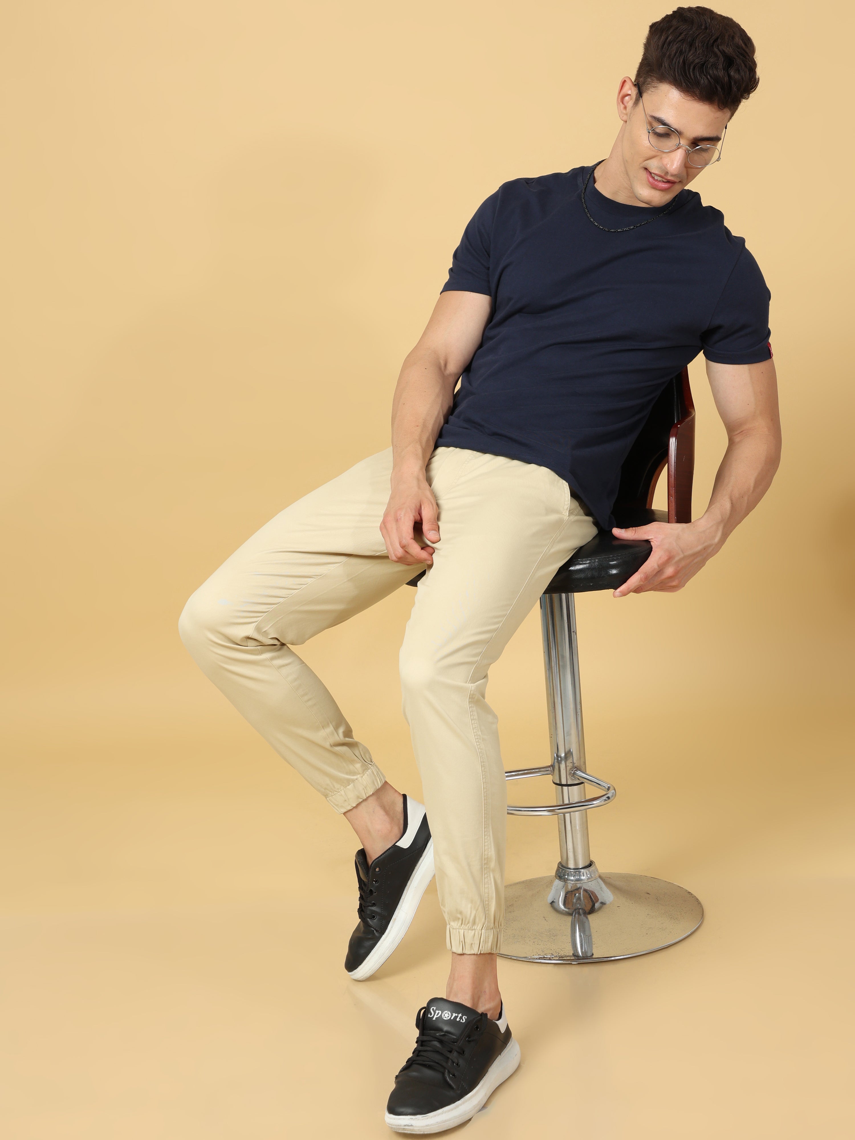 Basic Beige Slim Fit Jogger