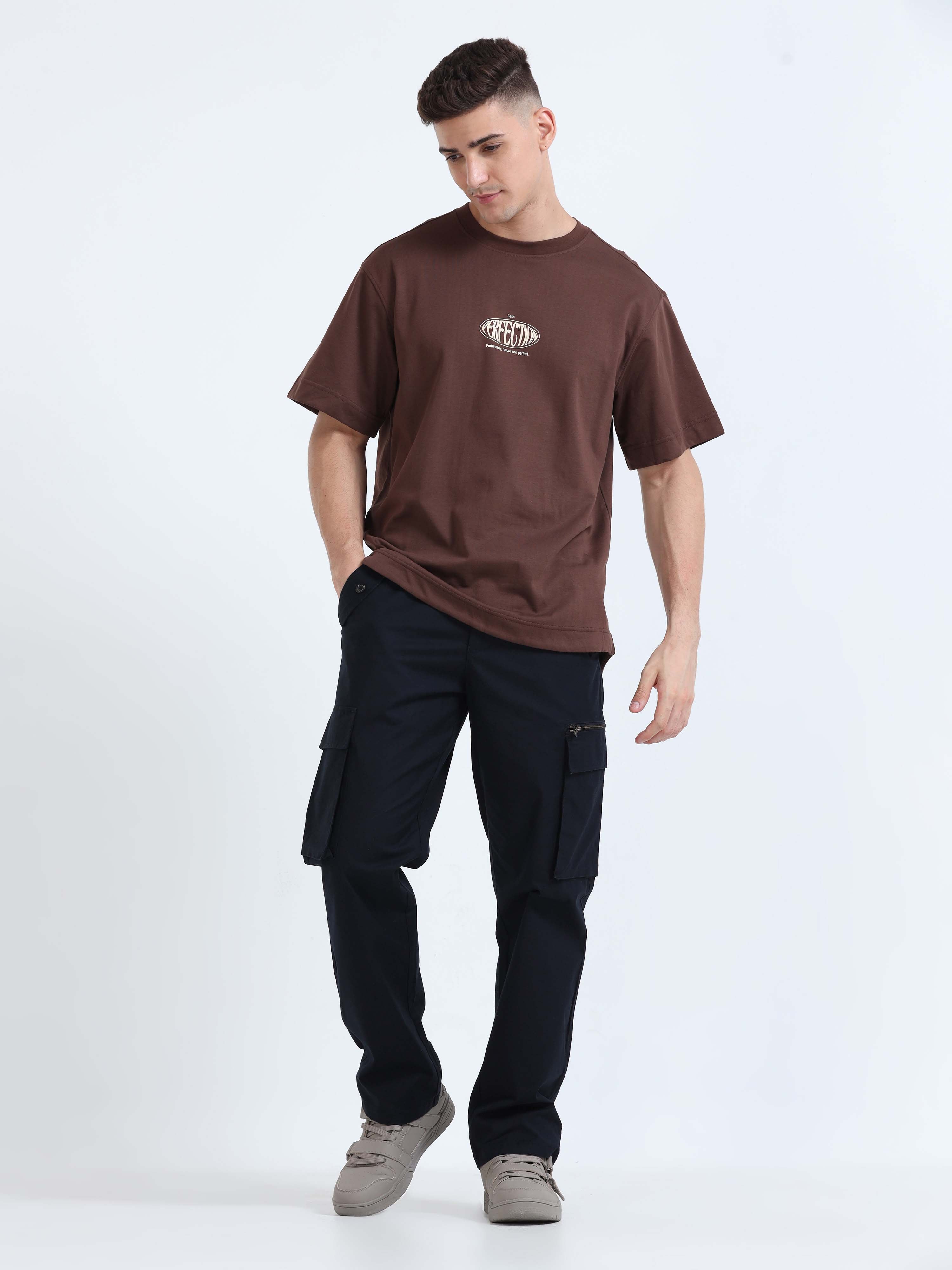 Flexi Waist Zip Navy Cargo Pant