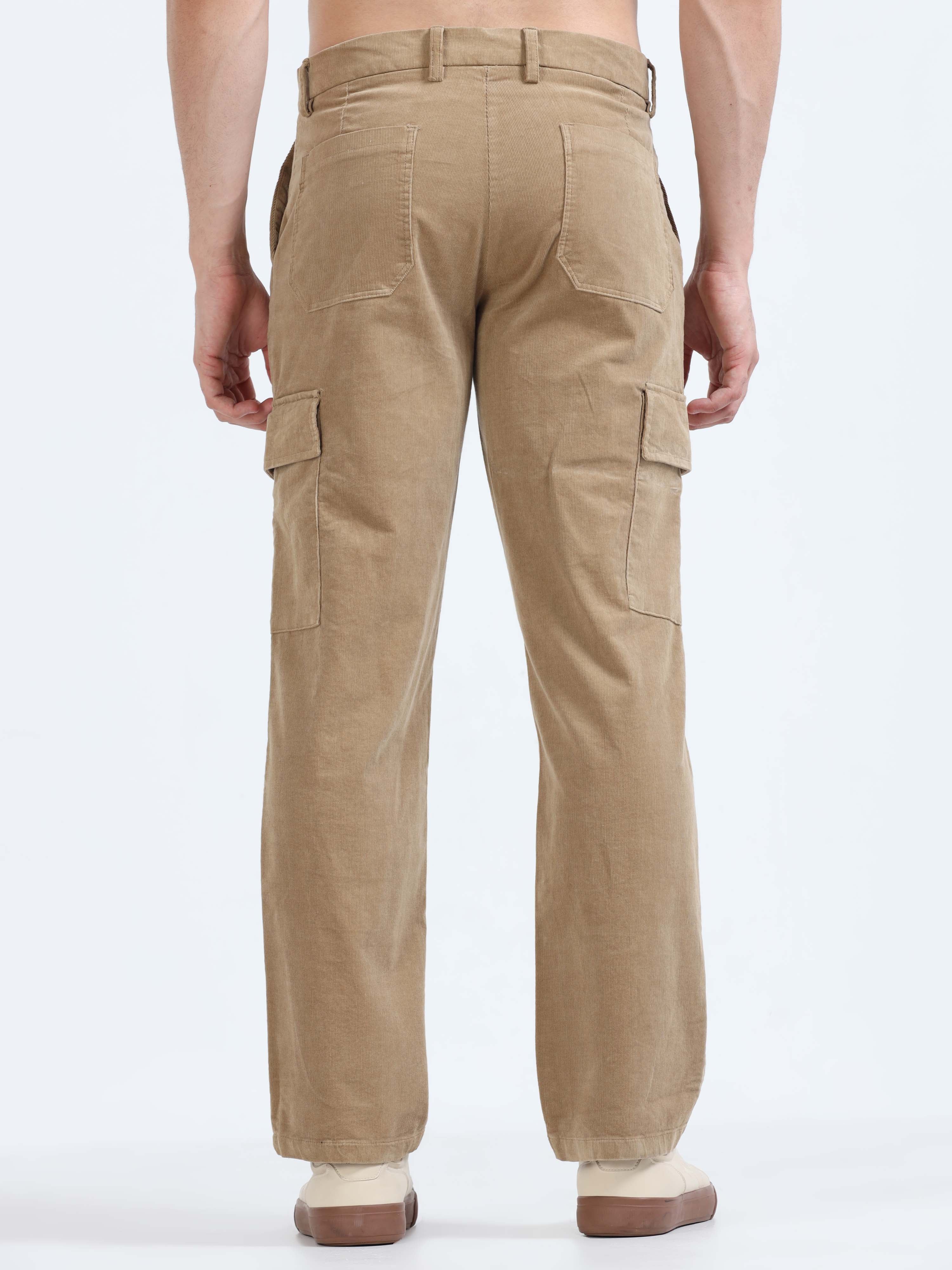Brown relaxed fit cargo pants