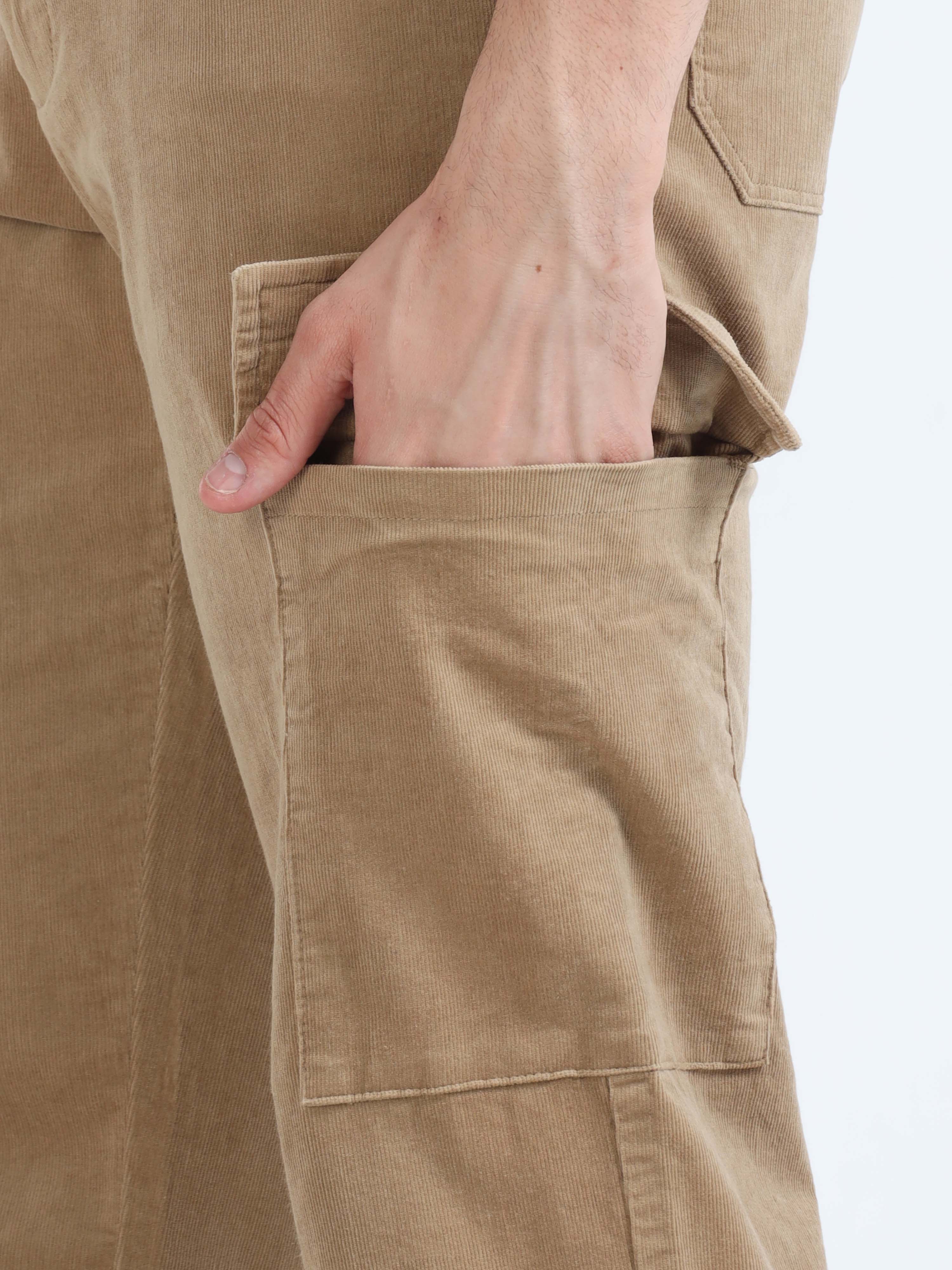 Brown relaxed fit cargo pants
