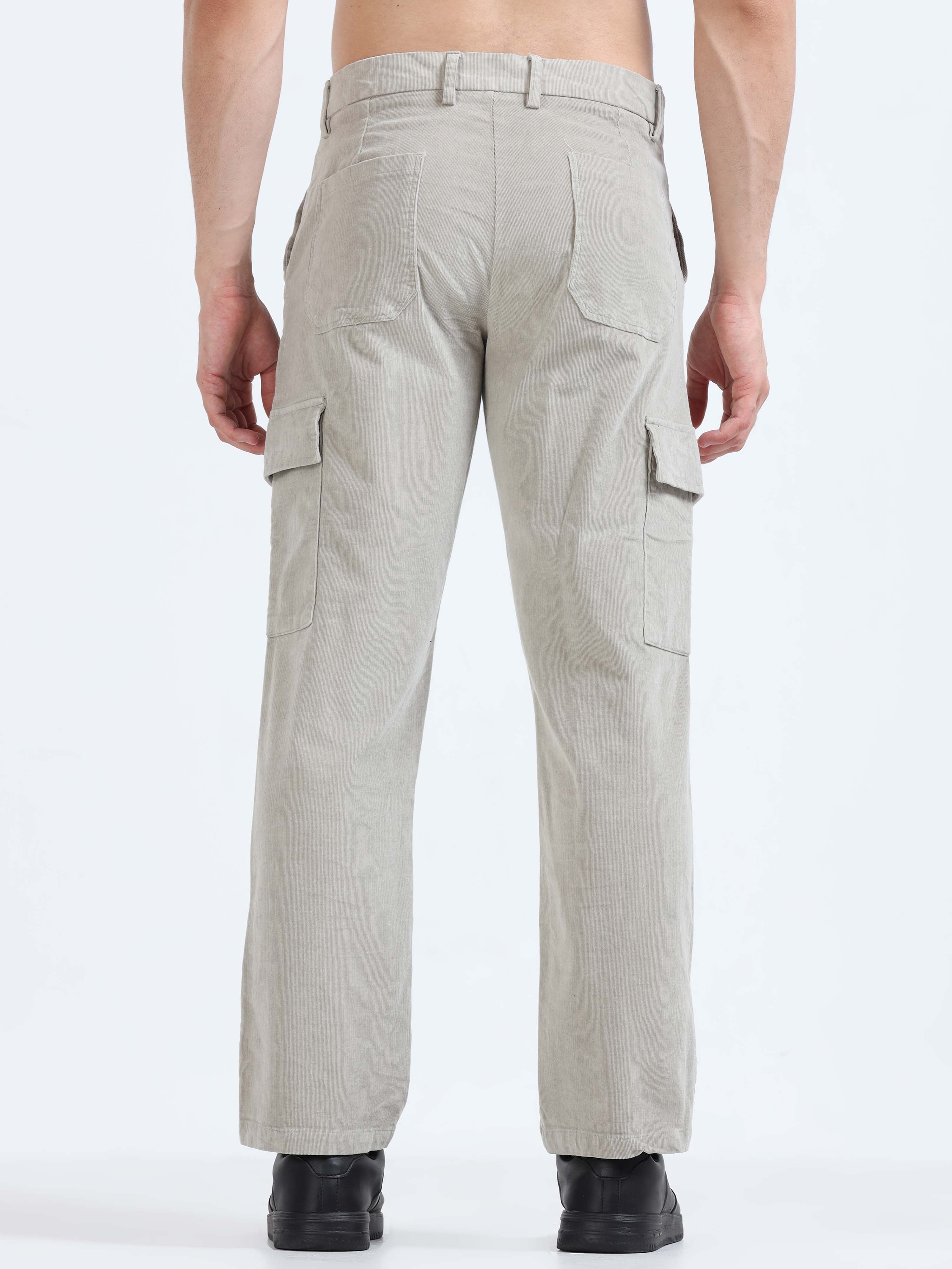 Grey loose cargo pants