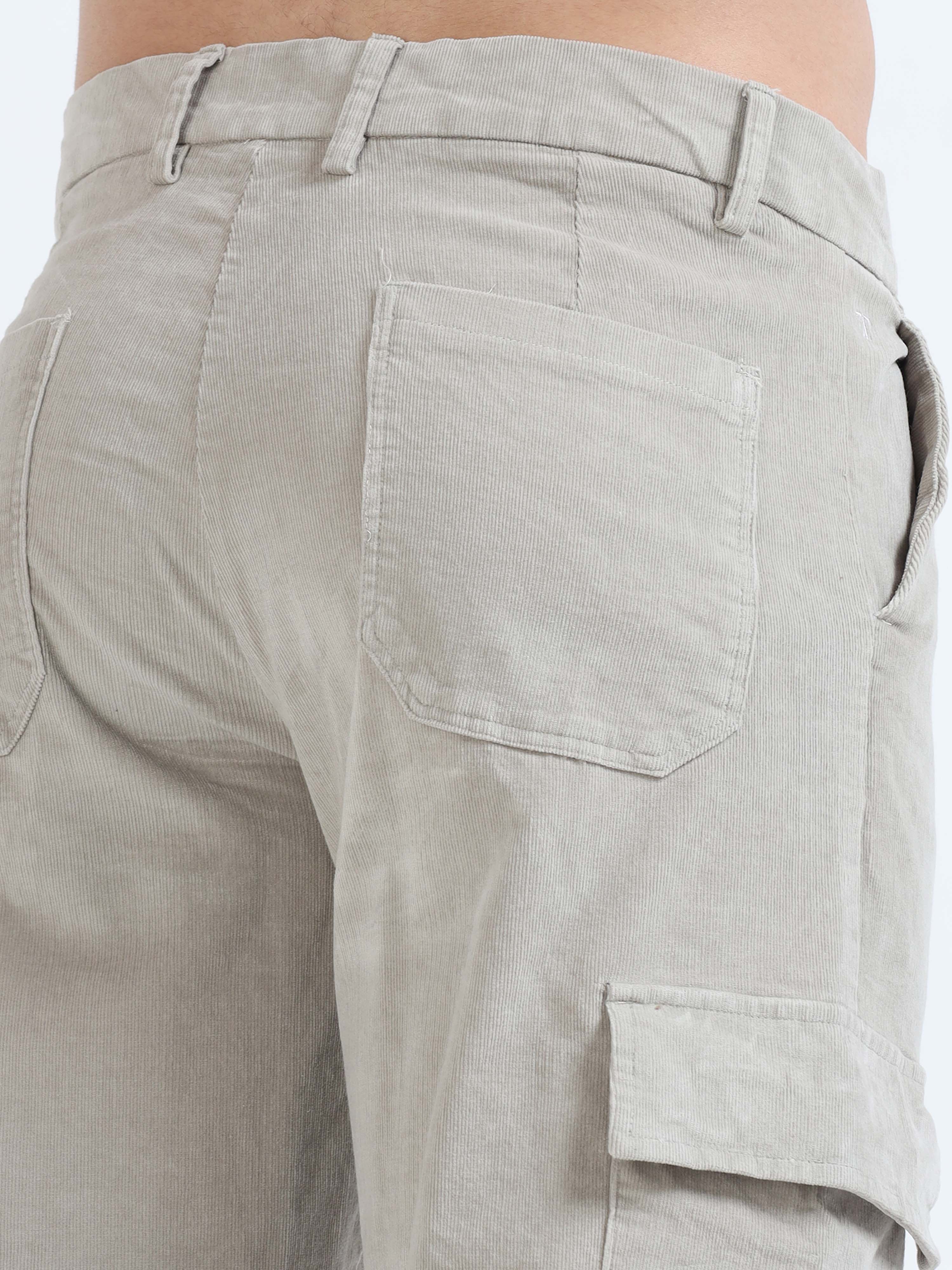 Grey loose cargo pants