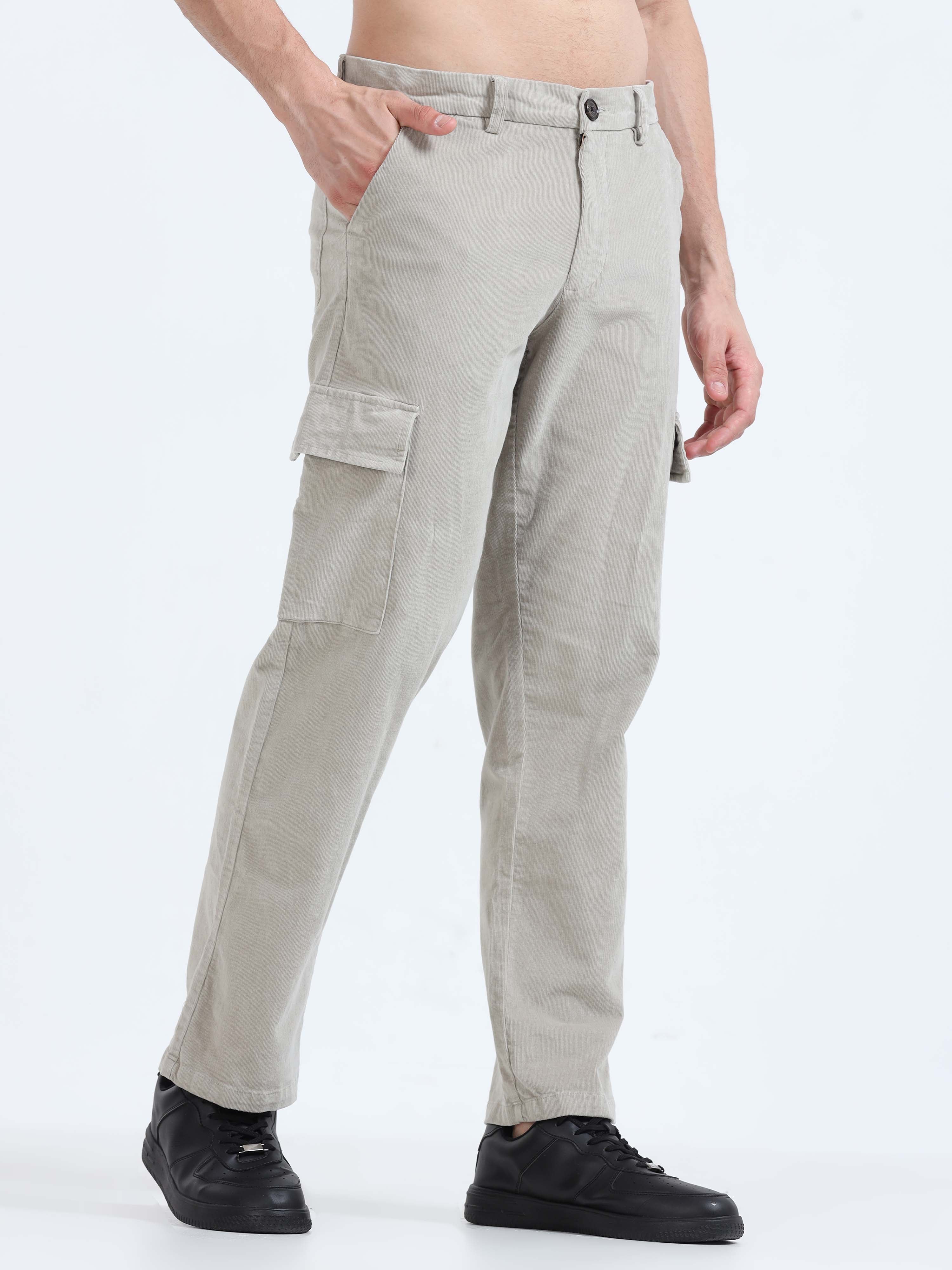 Grey loose cargo pants