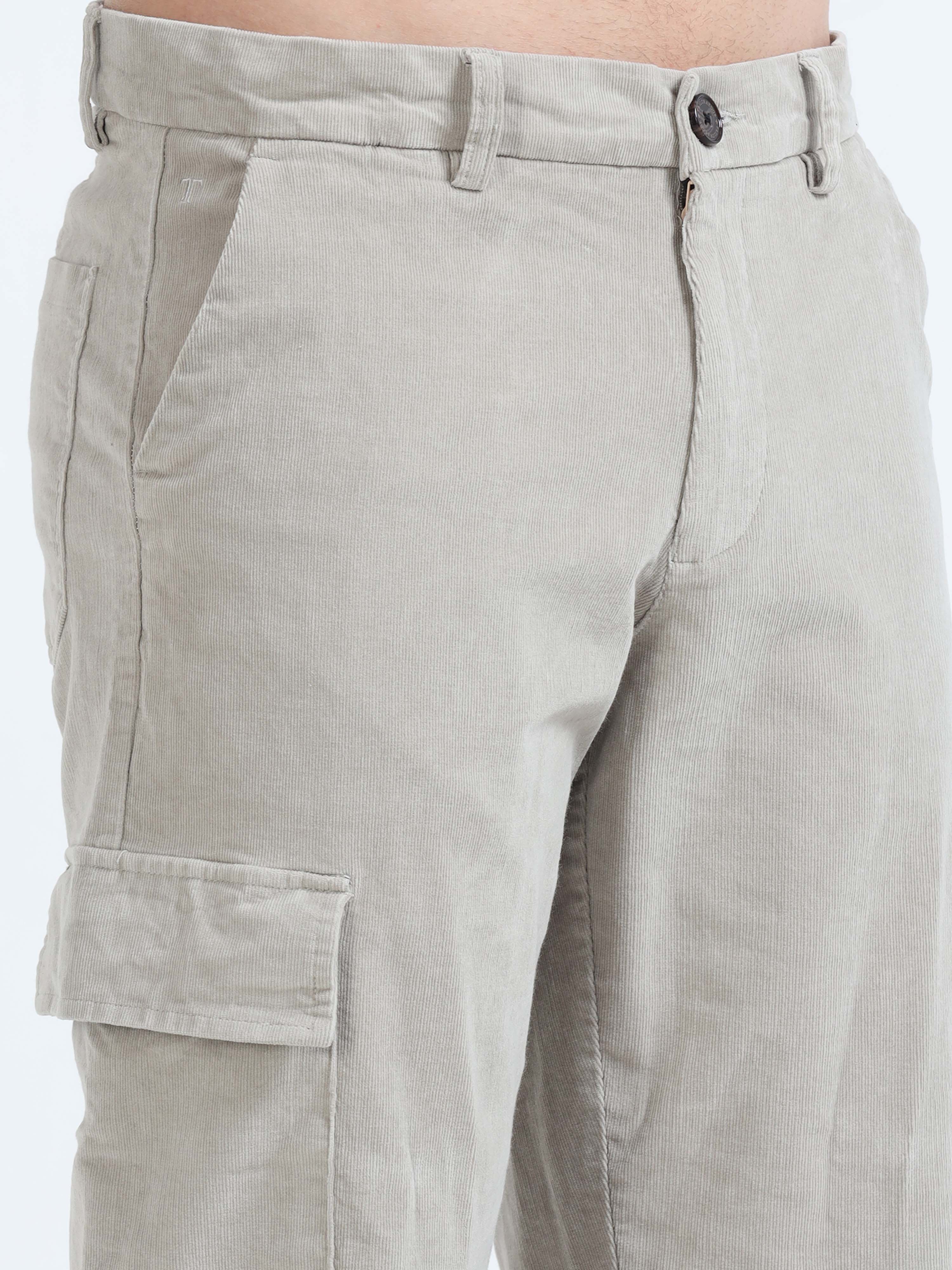 Grey loose cargo pants