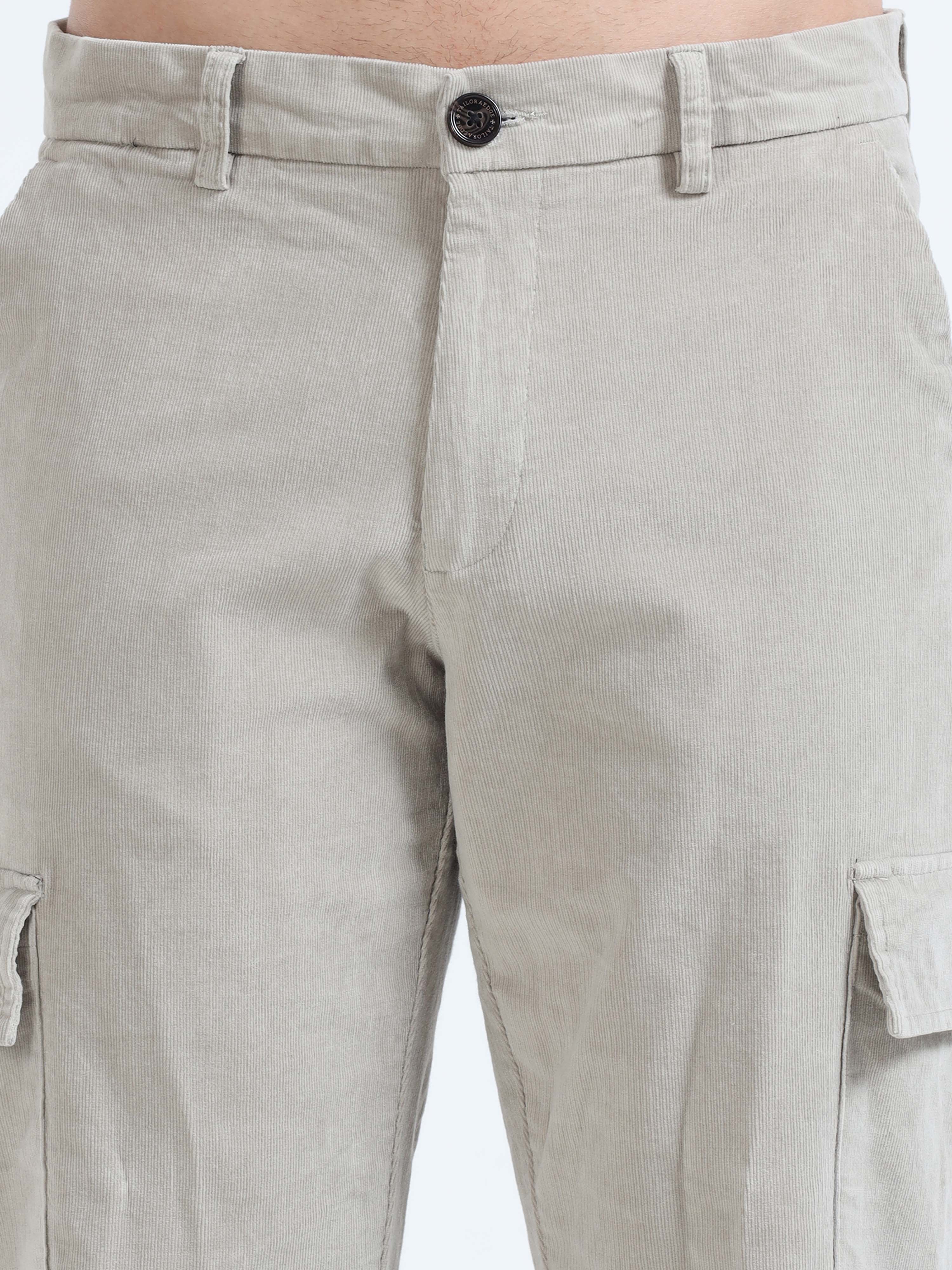Grey loose cargo pants