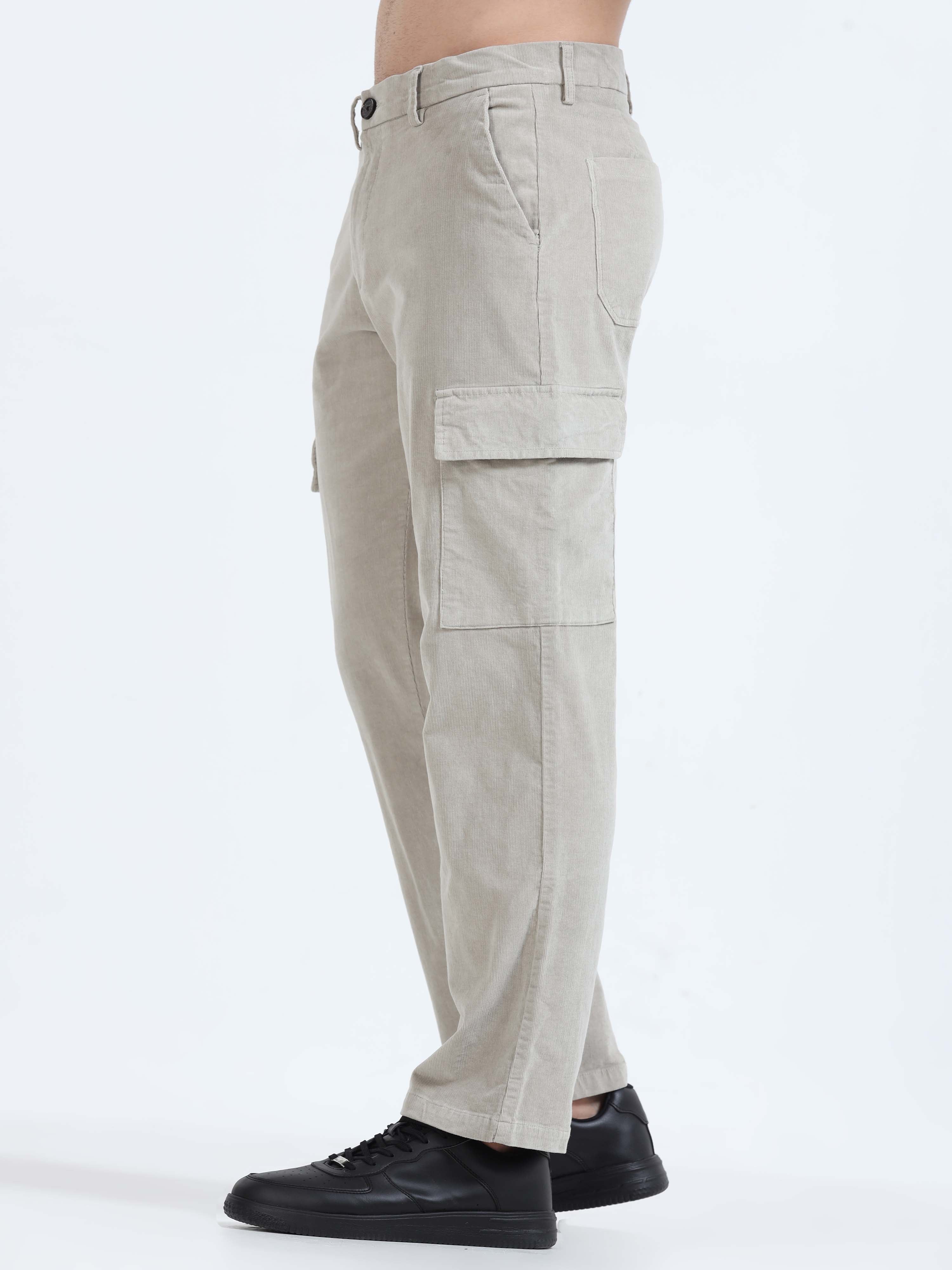 Grey loose cargo pants