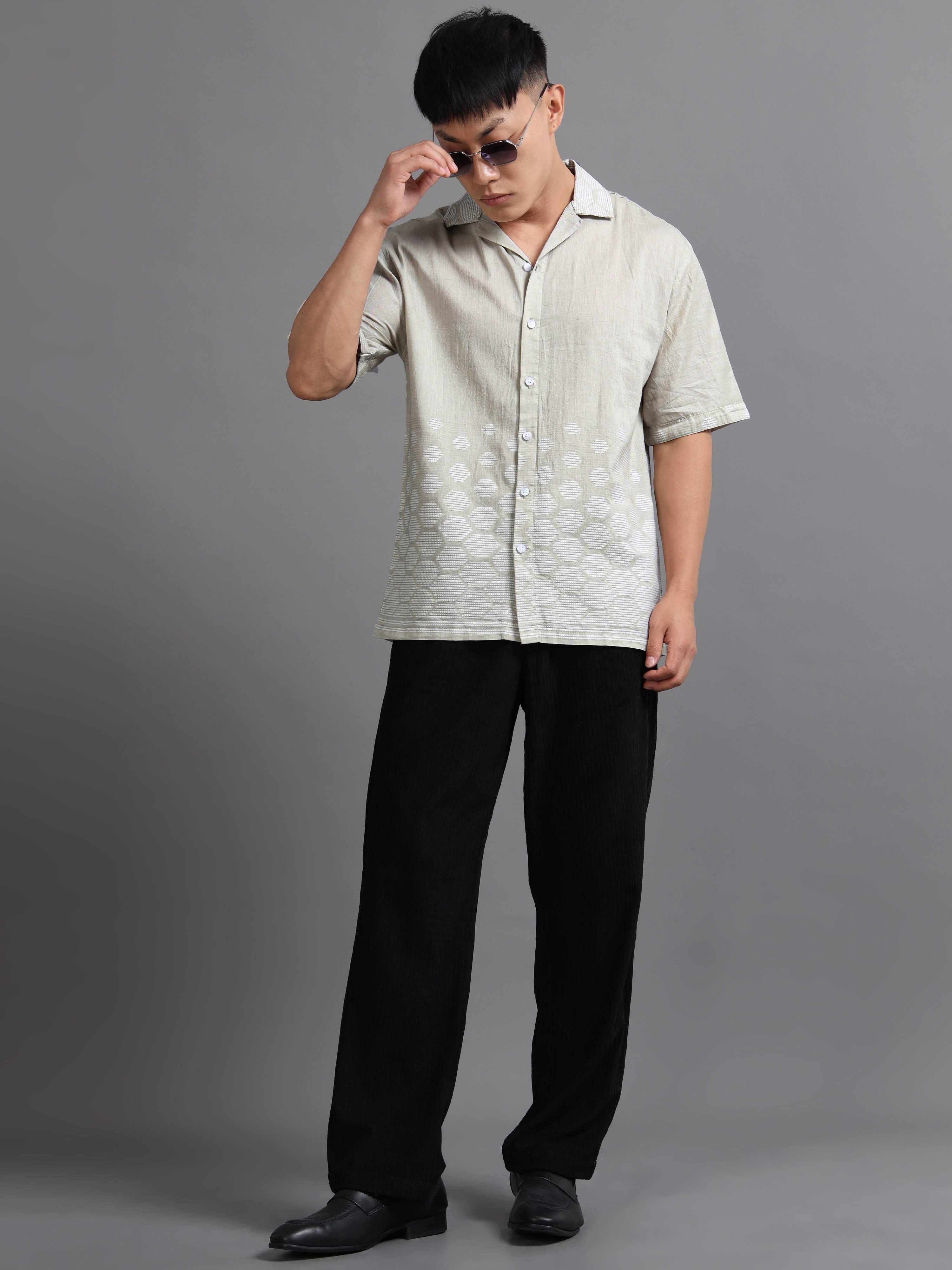 Honeycomb Haze Shirt In Green