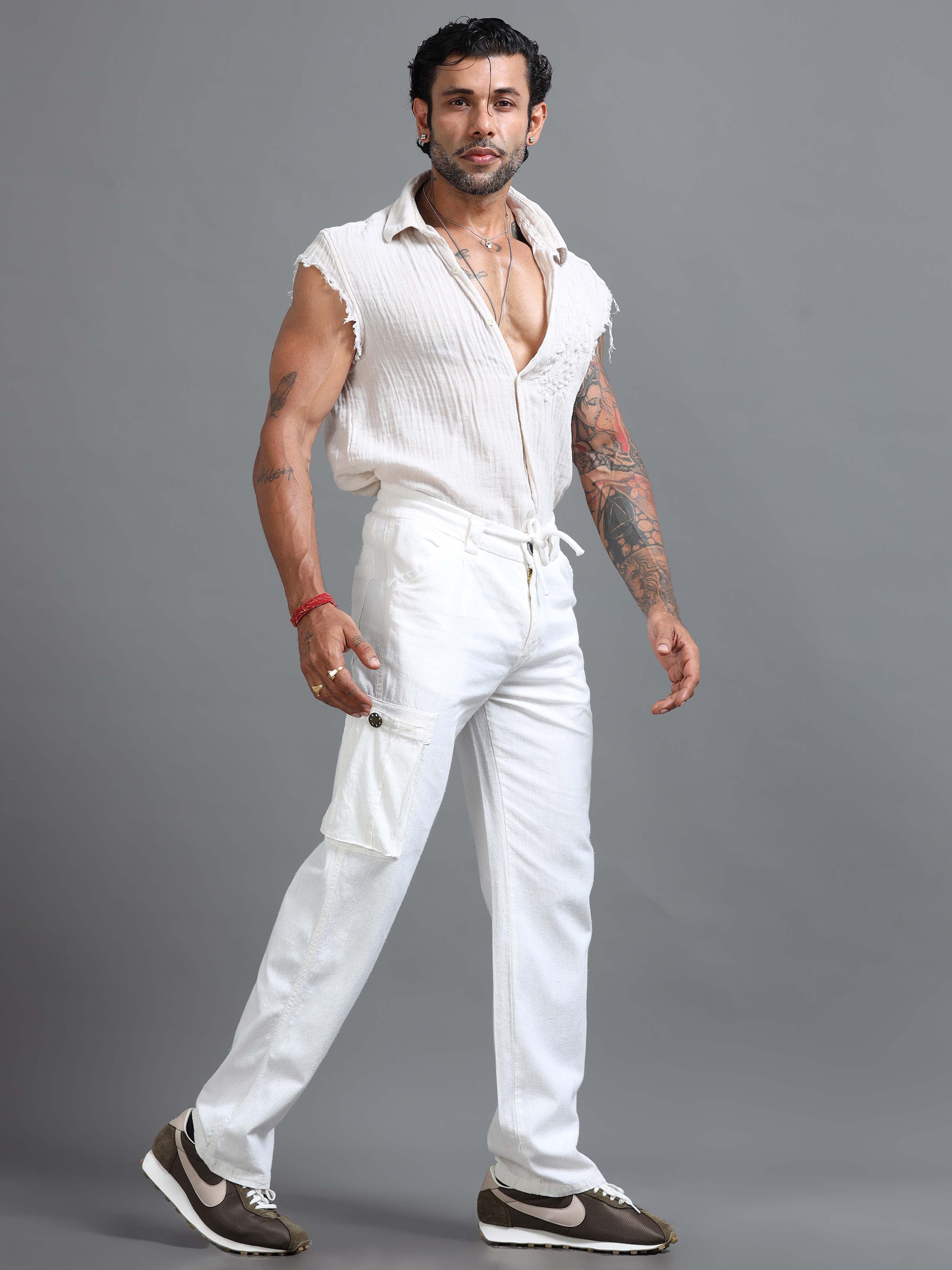 Portofino Linen Pant In White