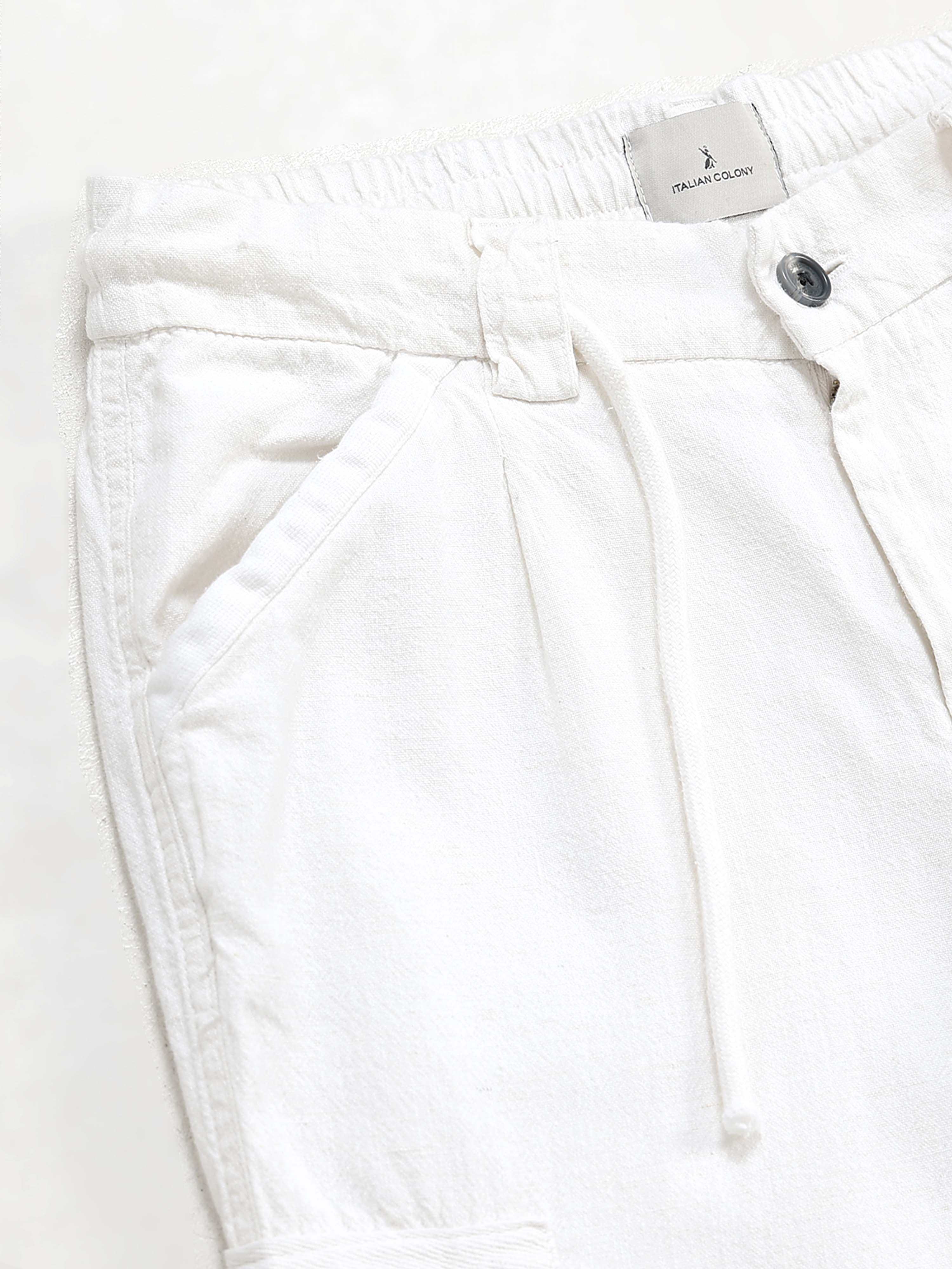 Portofino Linen Pant In White