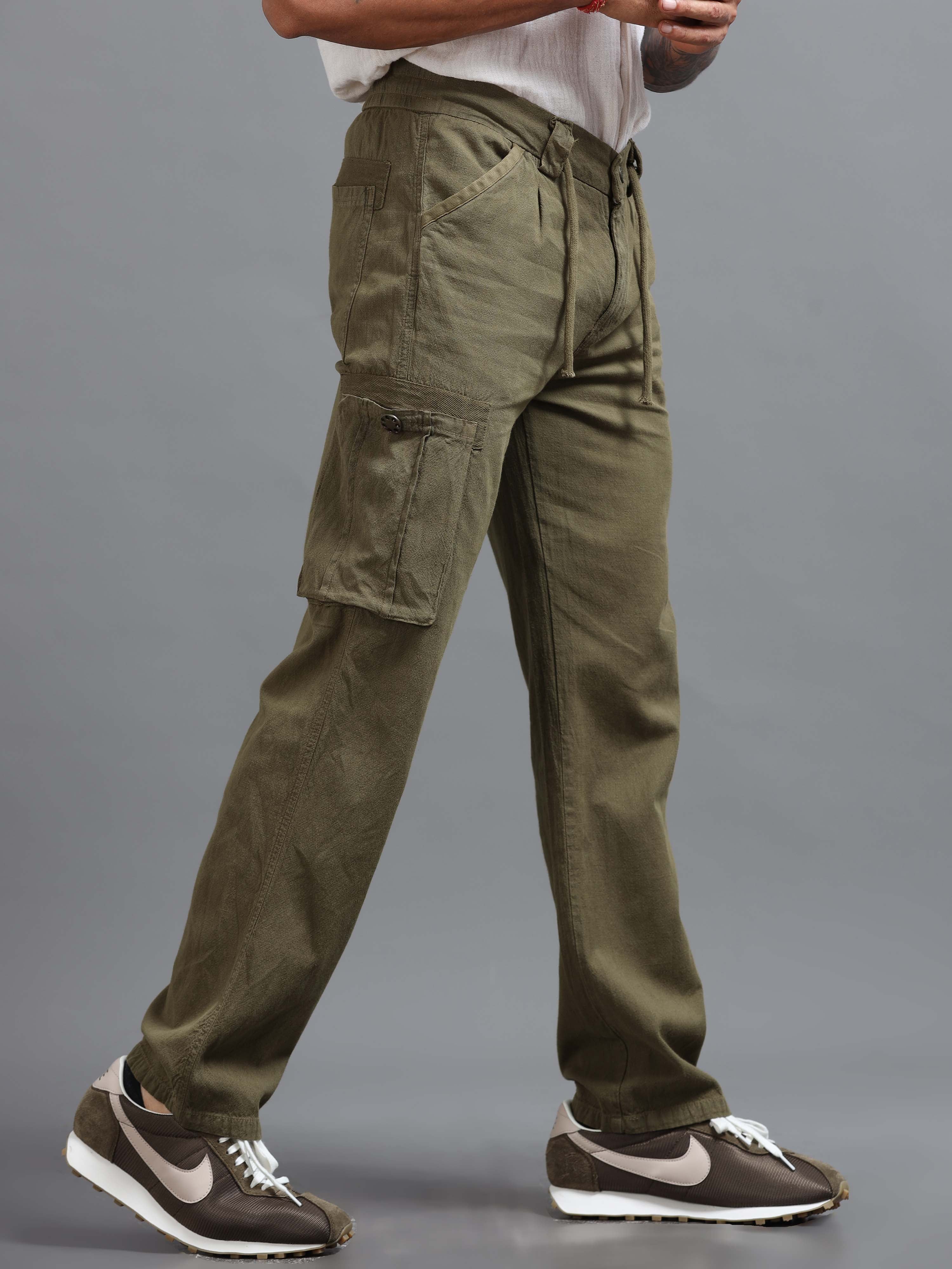 Portofino Linen Pant In Olive
