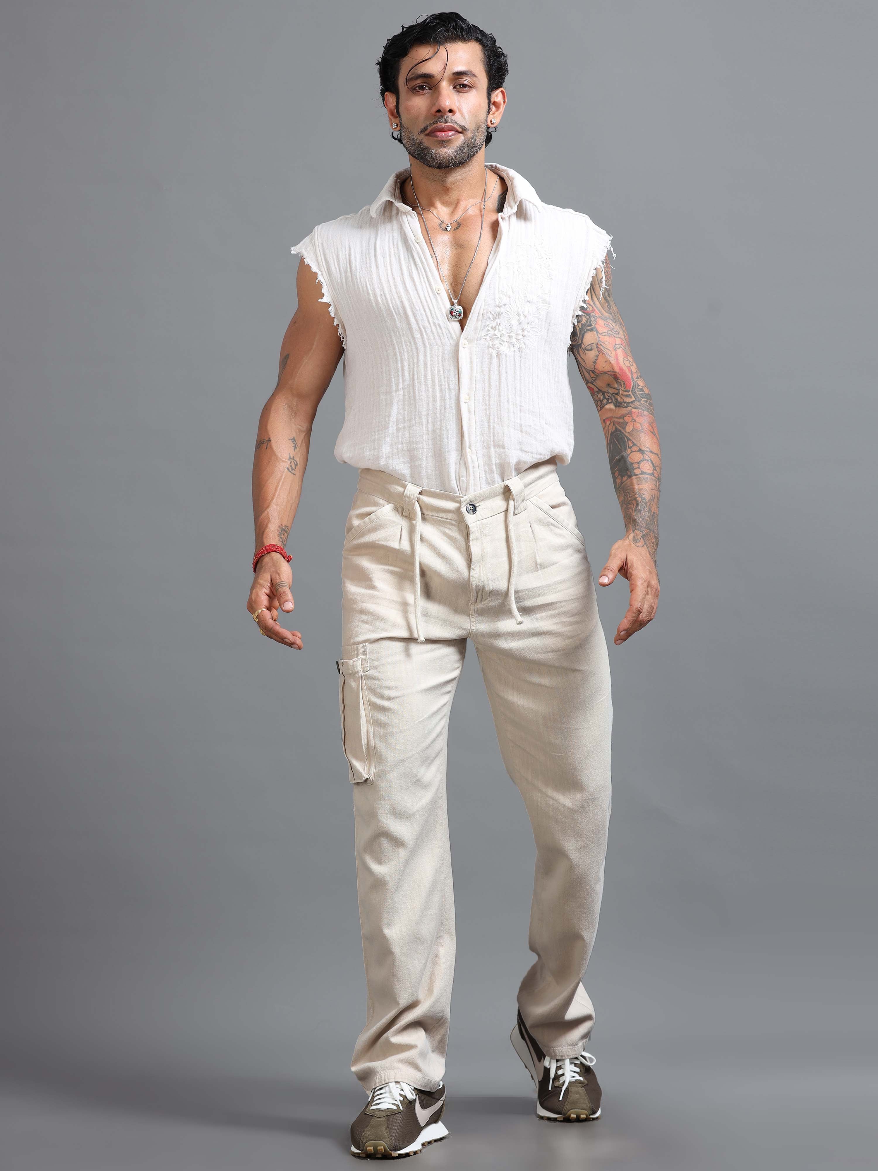 Portofino Linen Pant In Cream