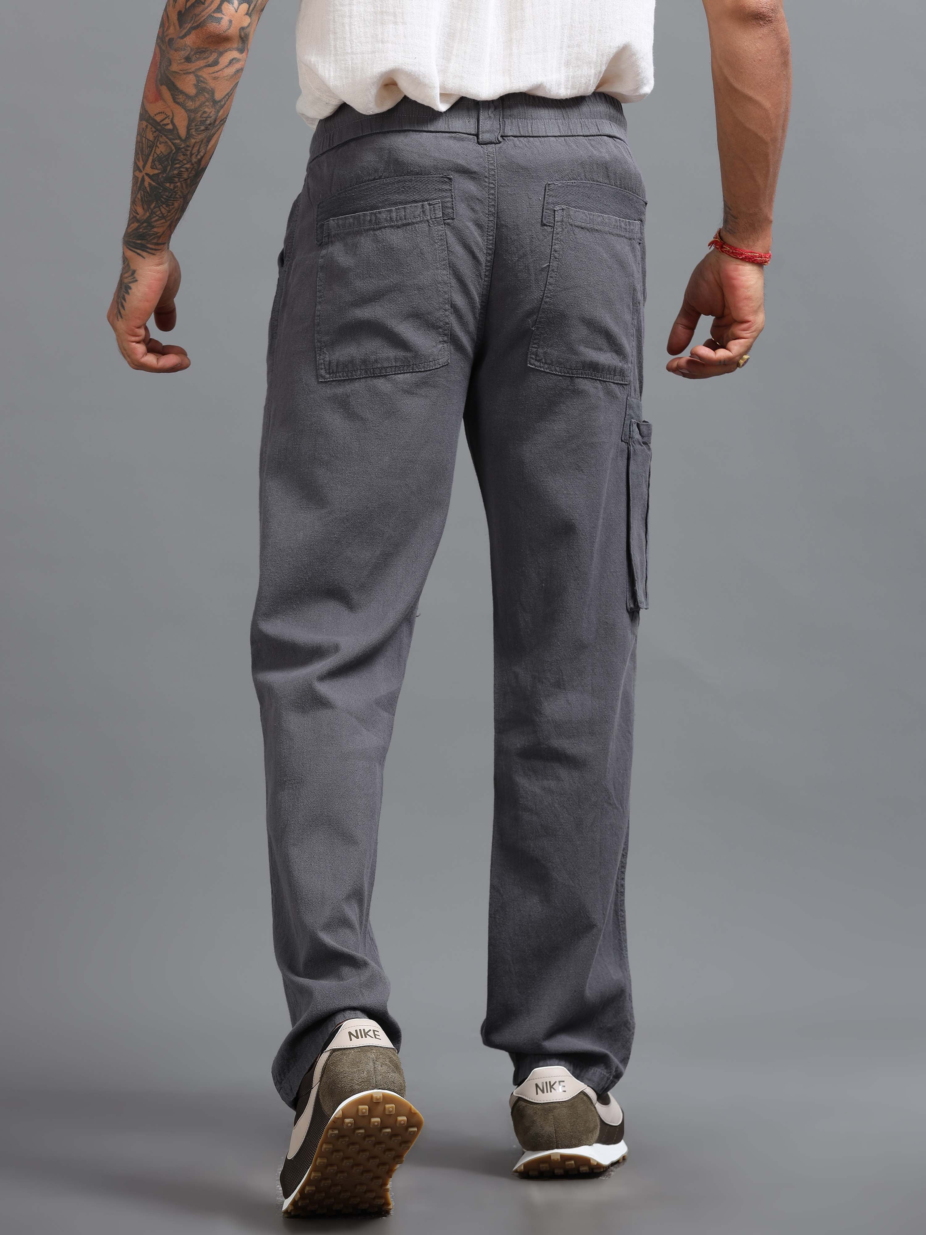 Portofino Linen Pant In Grey