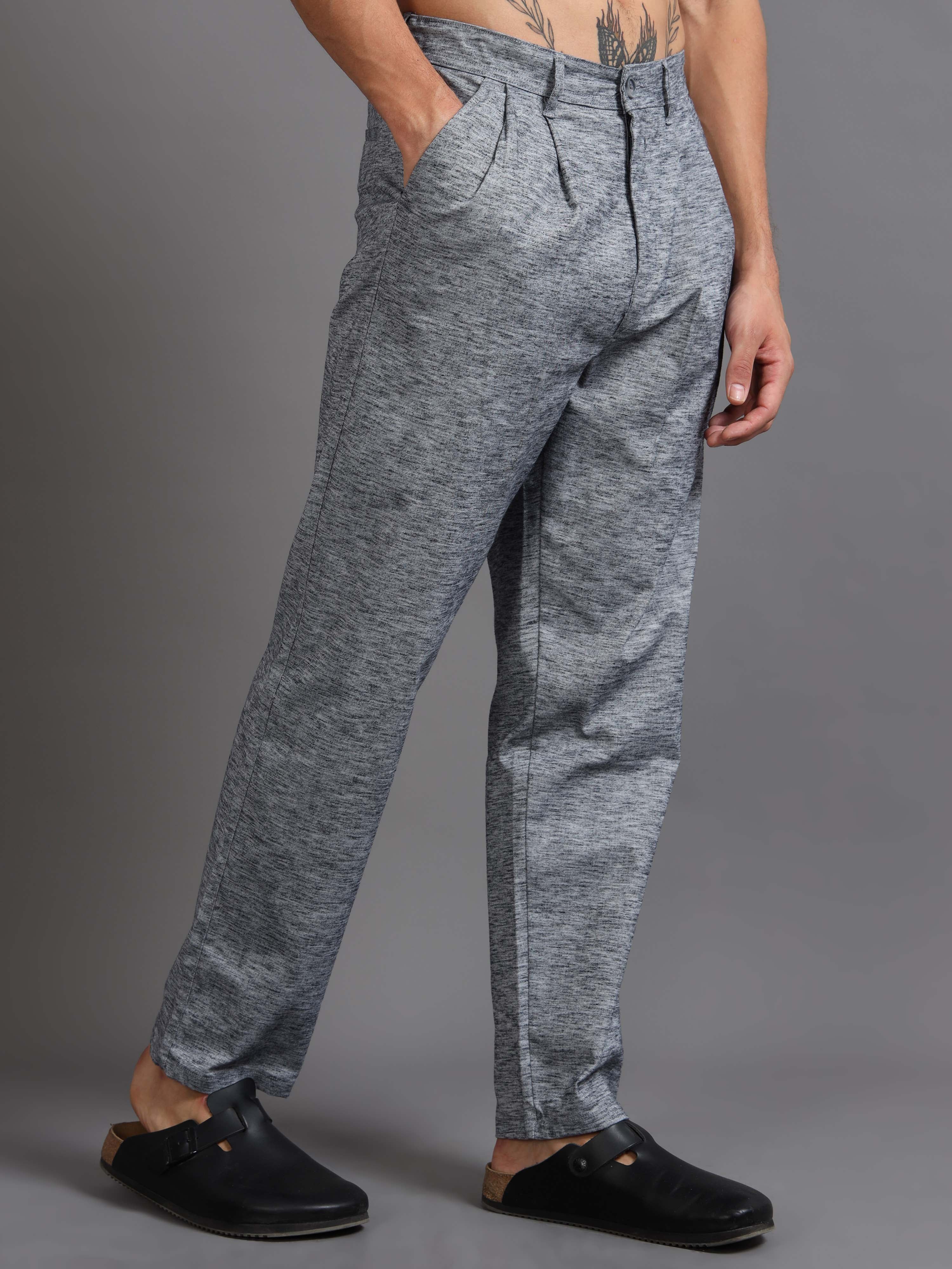 Versatile Pleated Trouser In Blue Online - Pants For Men