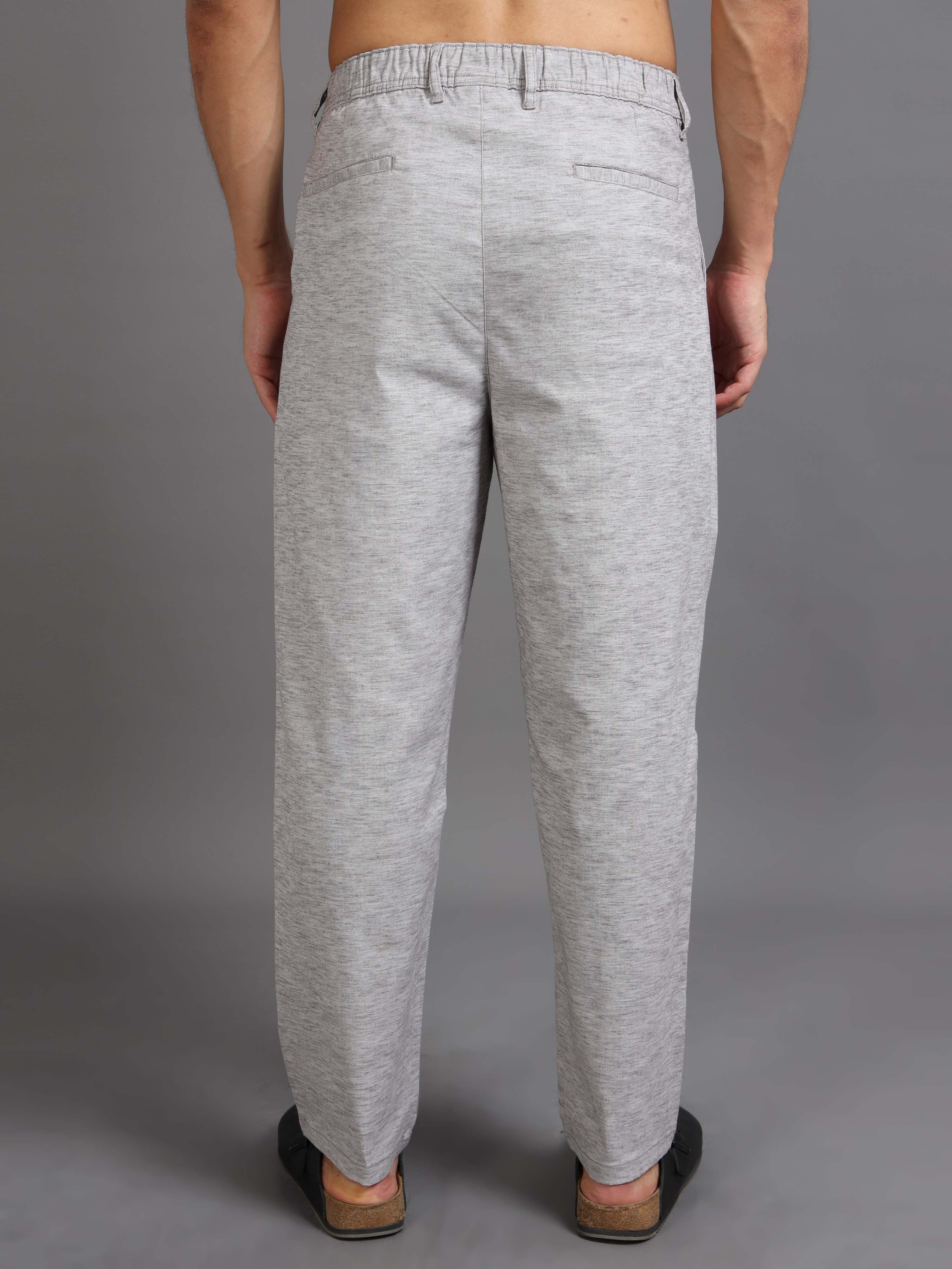 Versatile Pleated Trouser In Grey For Men