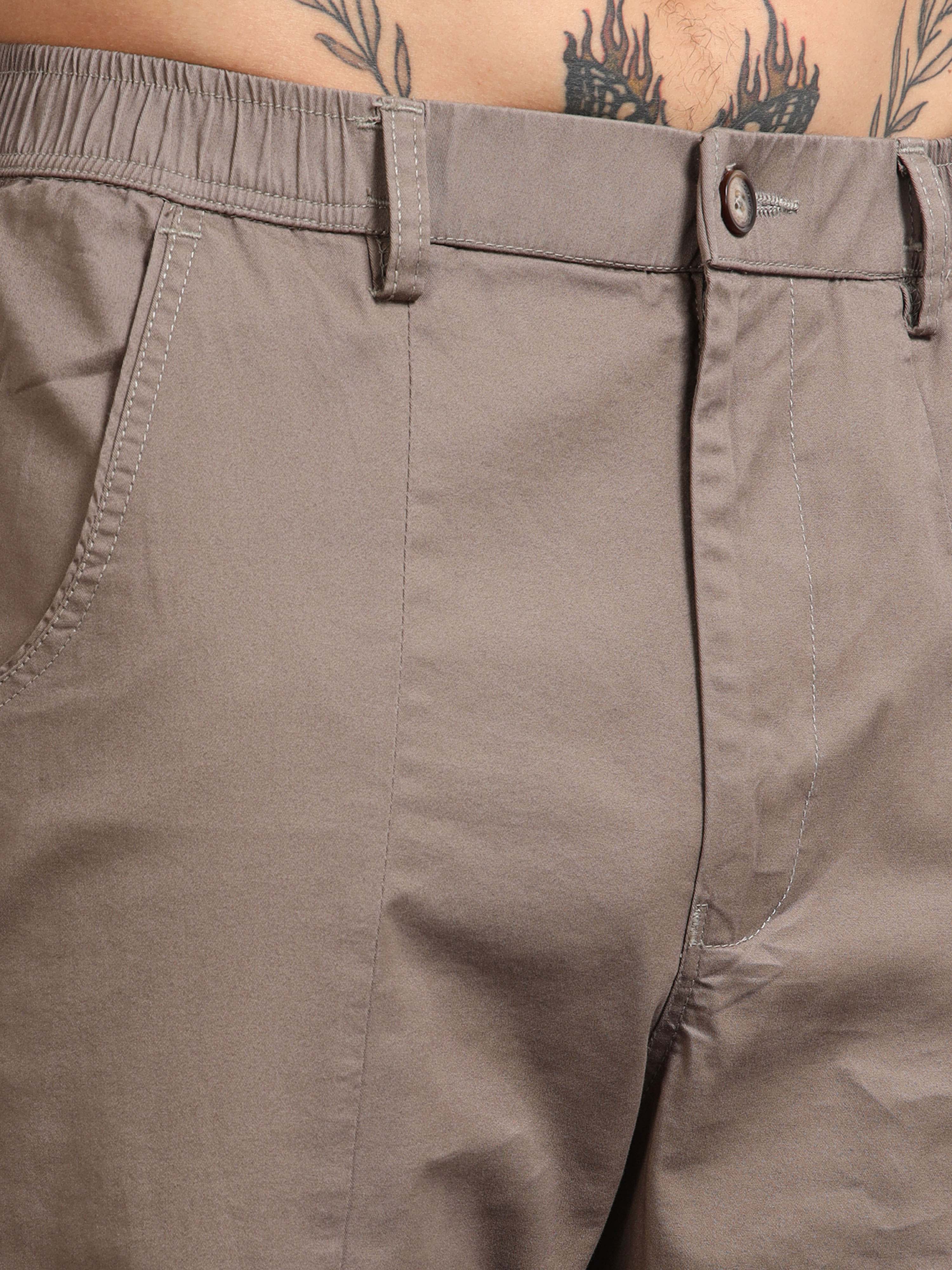 Easy Stride Trouser In Khaki Online - Trouser For Men