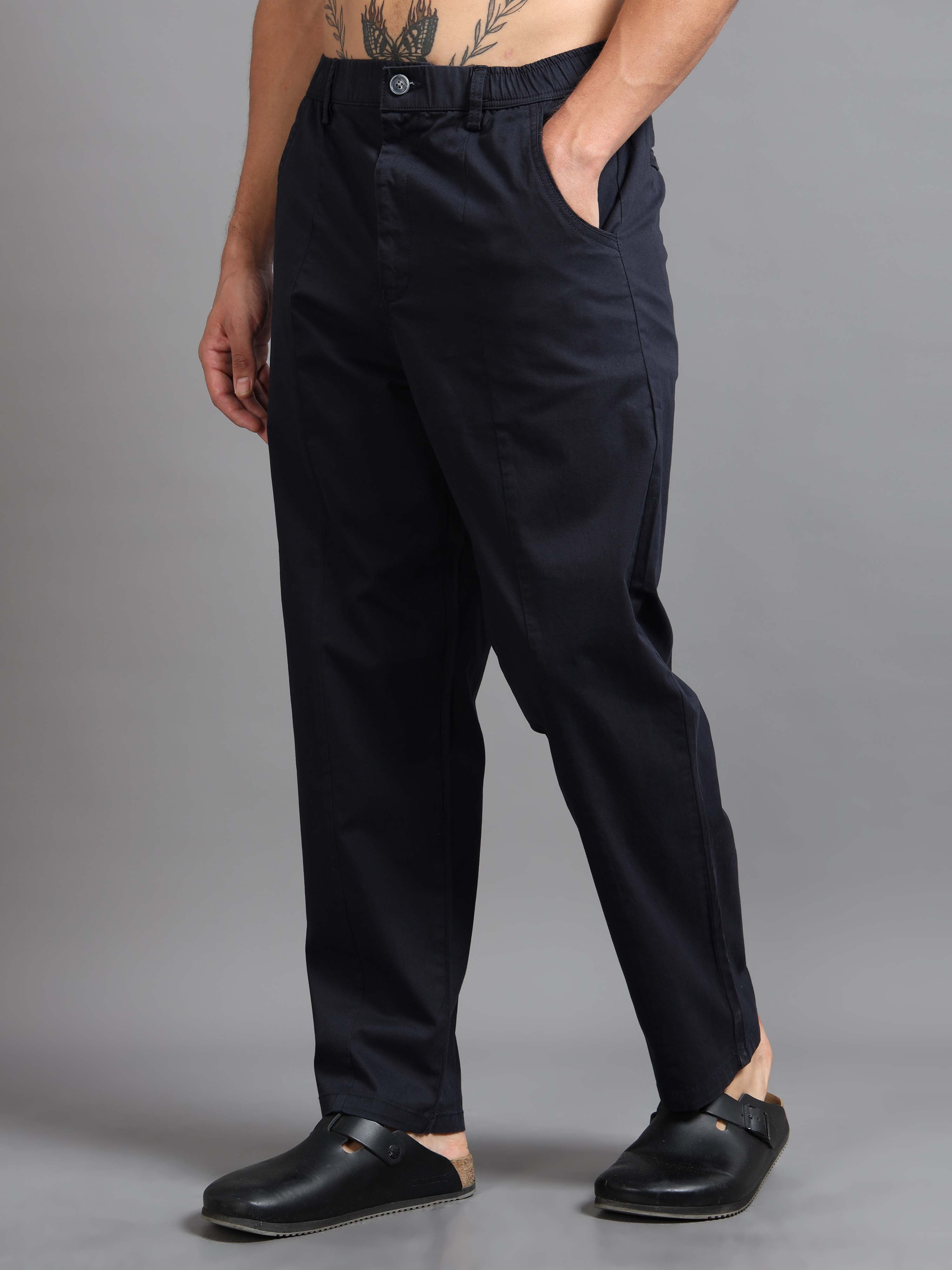 Easy Stride Trouser In Navy Online - Pants For Man