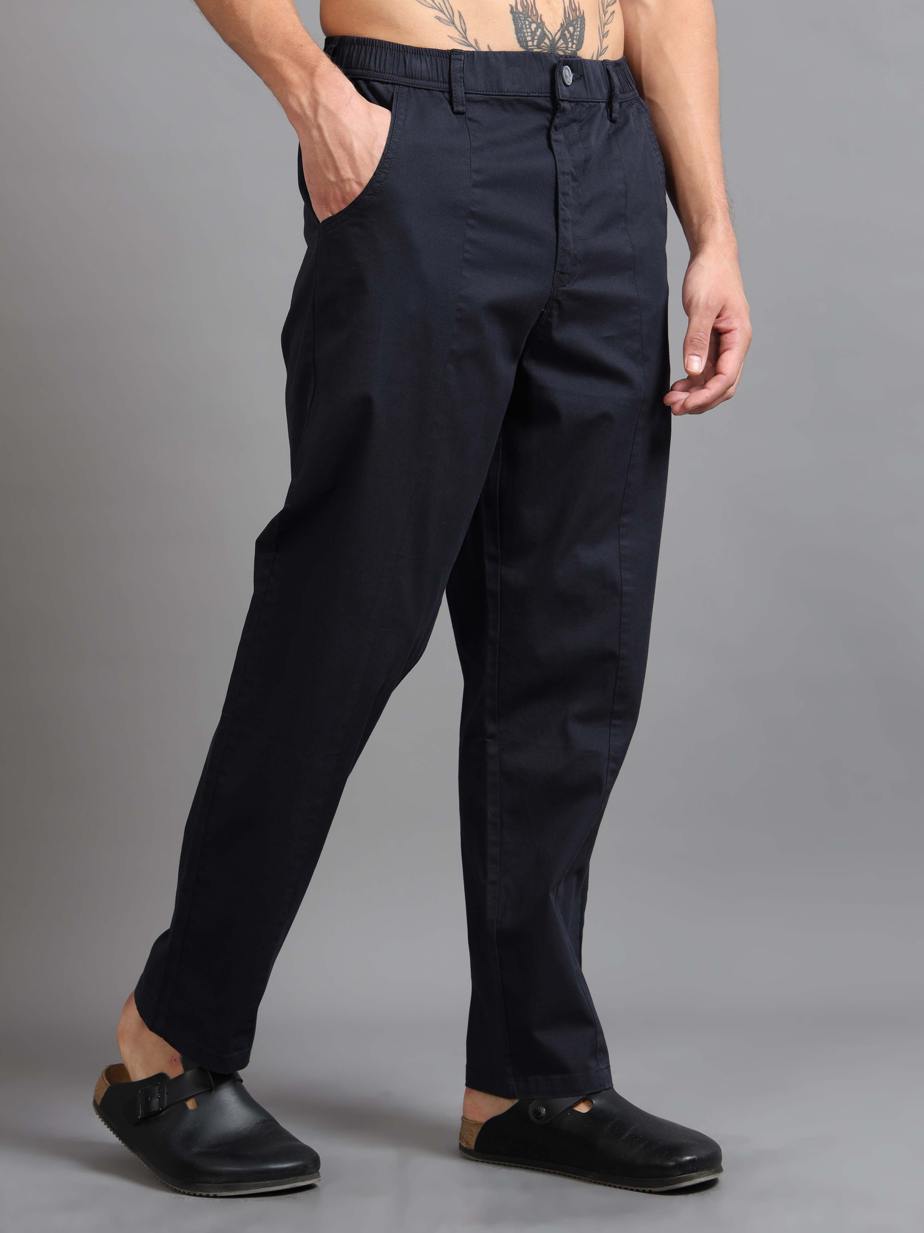 Easy Stride Trouser In Navy Online Pants For Man