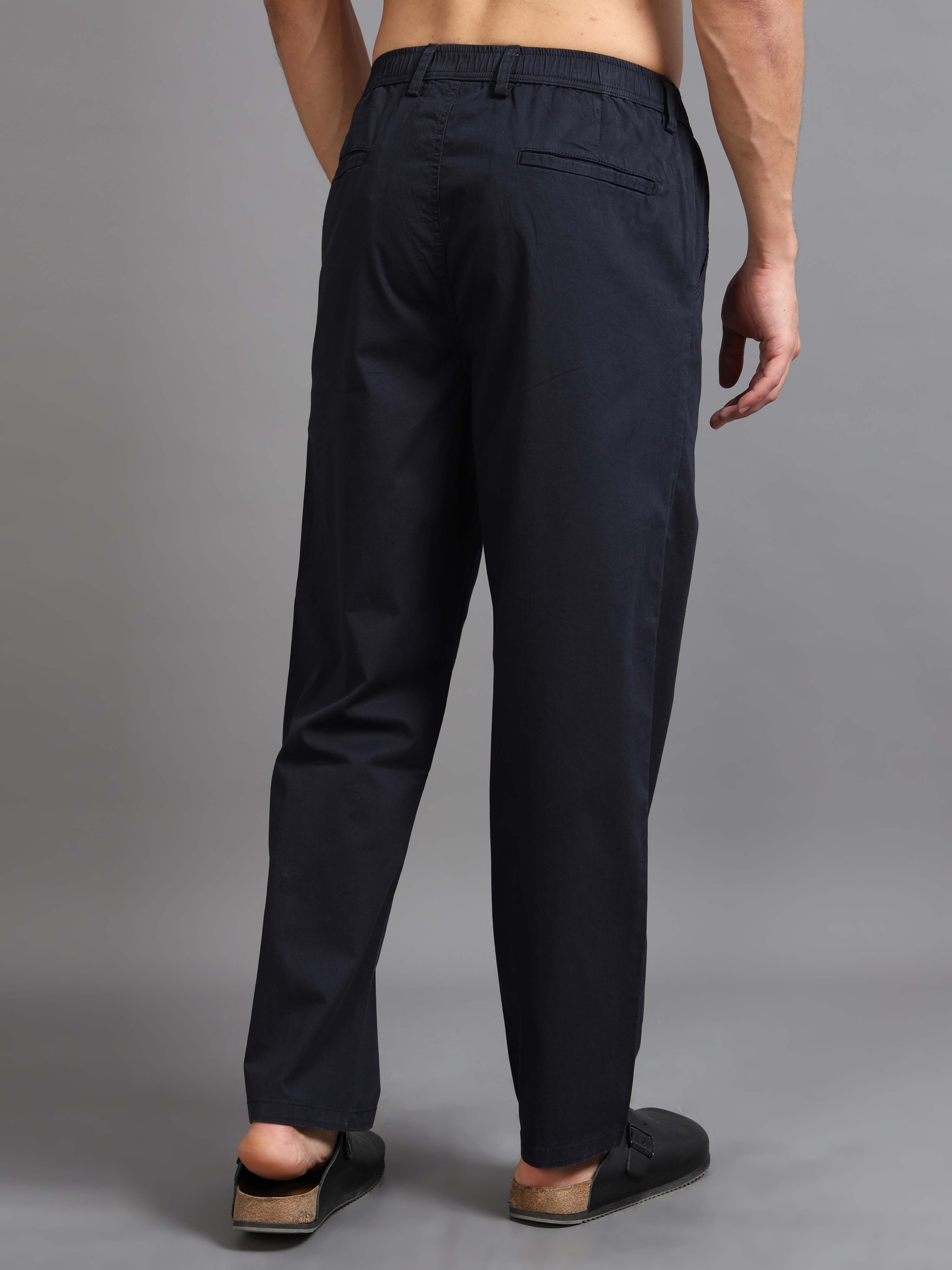 Easy Stride Trouser In Navy Online - Pants For Man