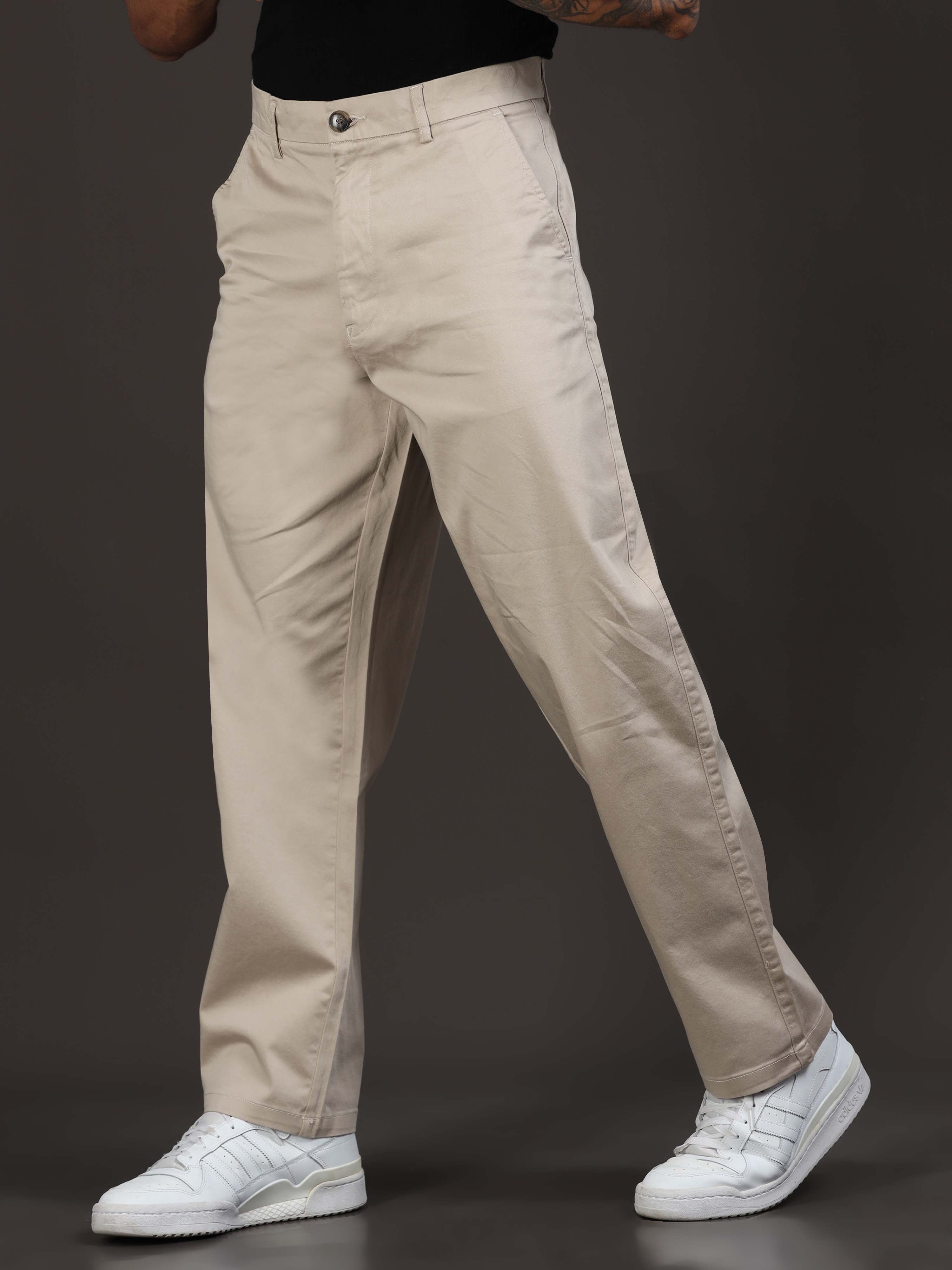 Relaxed Trouser for men In Beige