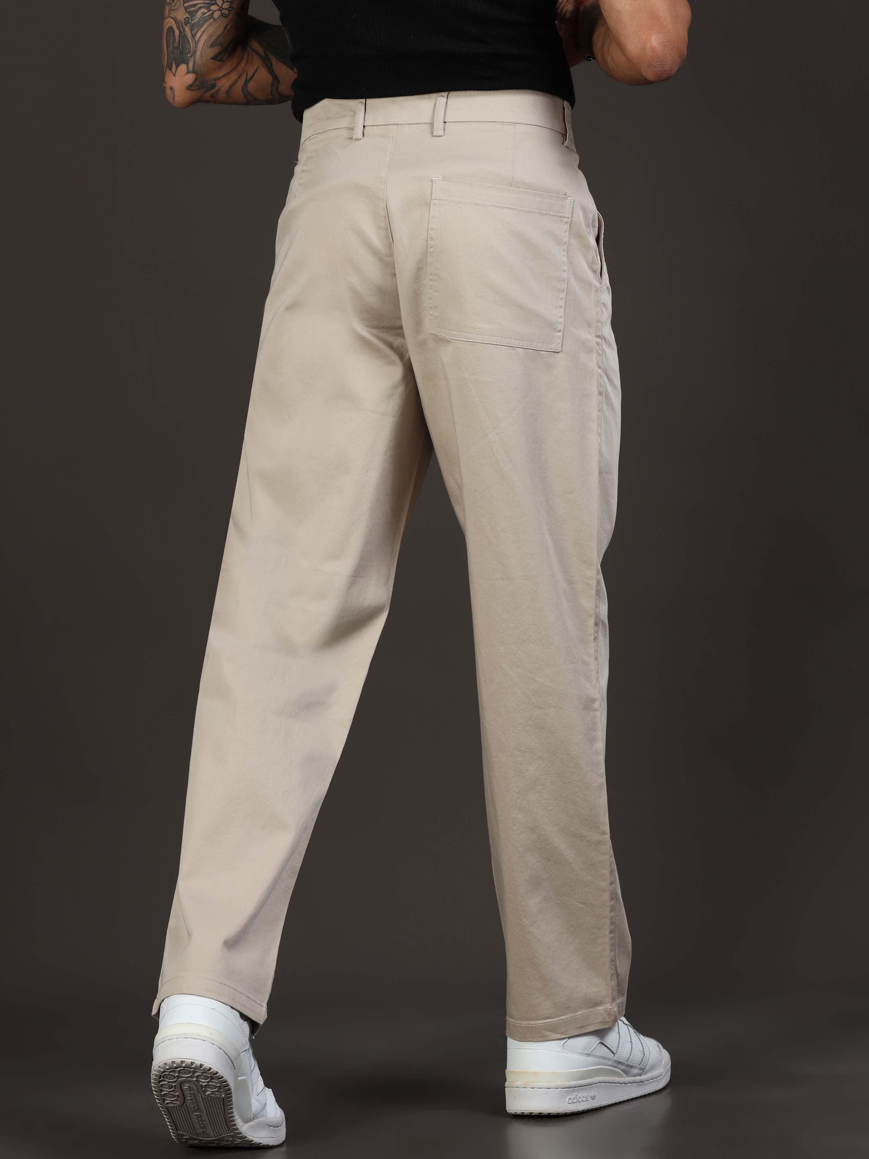 Relaxed Trouser for men In Beige