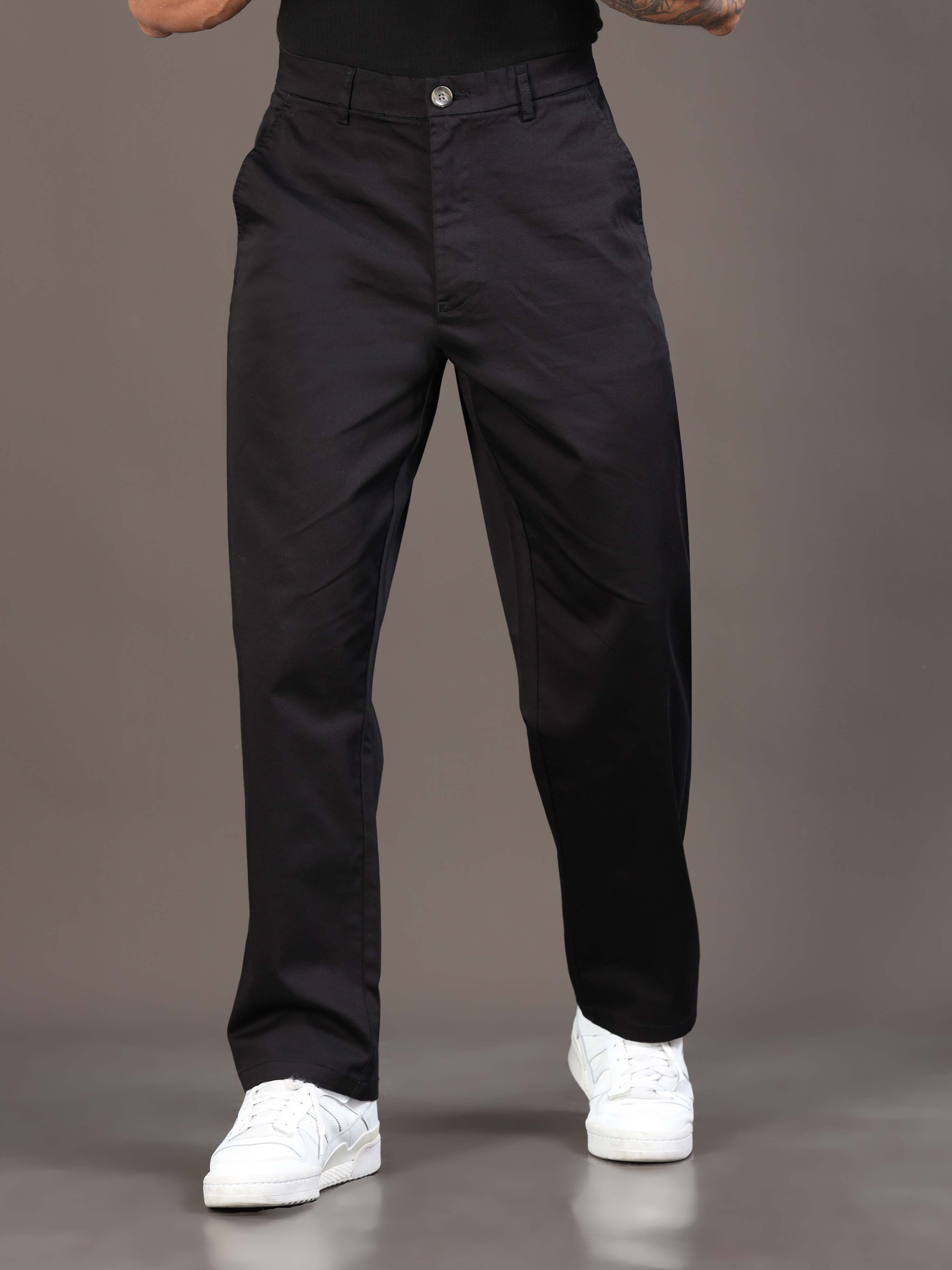 Relaxed Trouser In Black for Men
