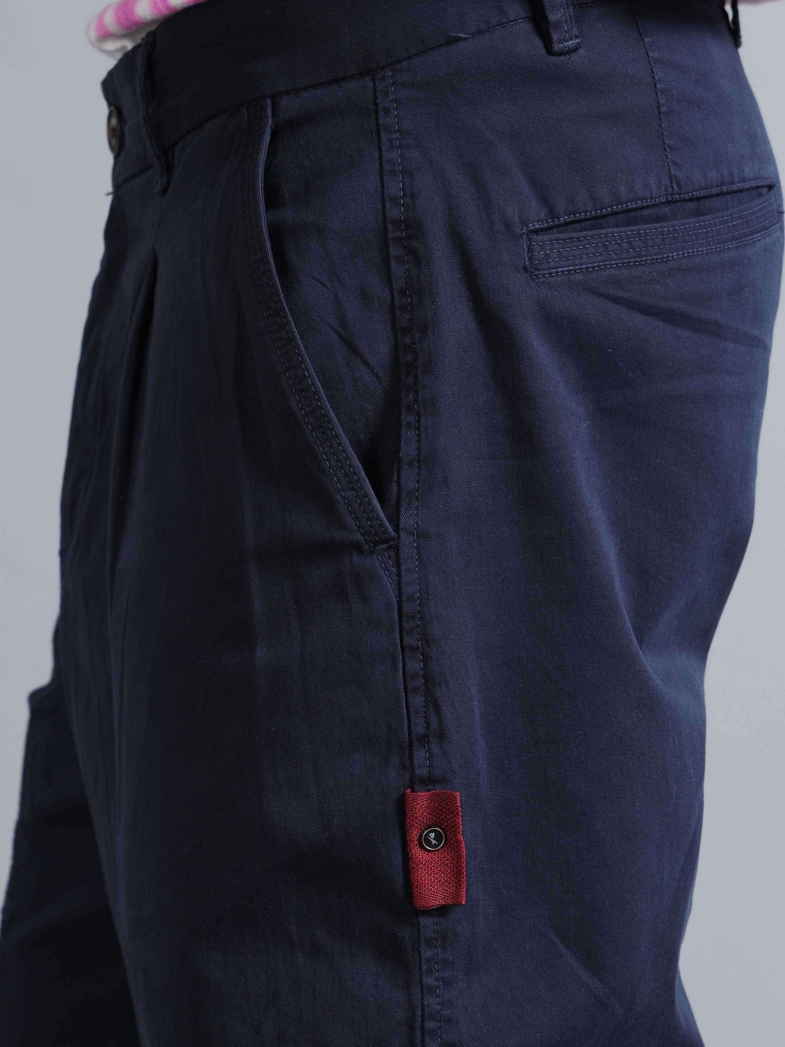 Battalion Embroidered Trouser In Navy