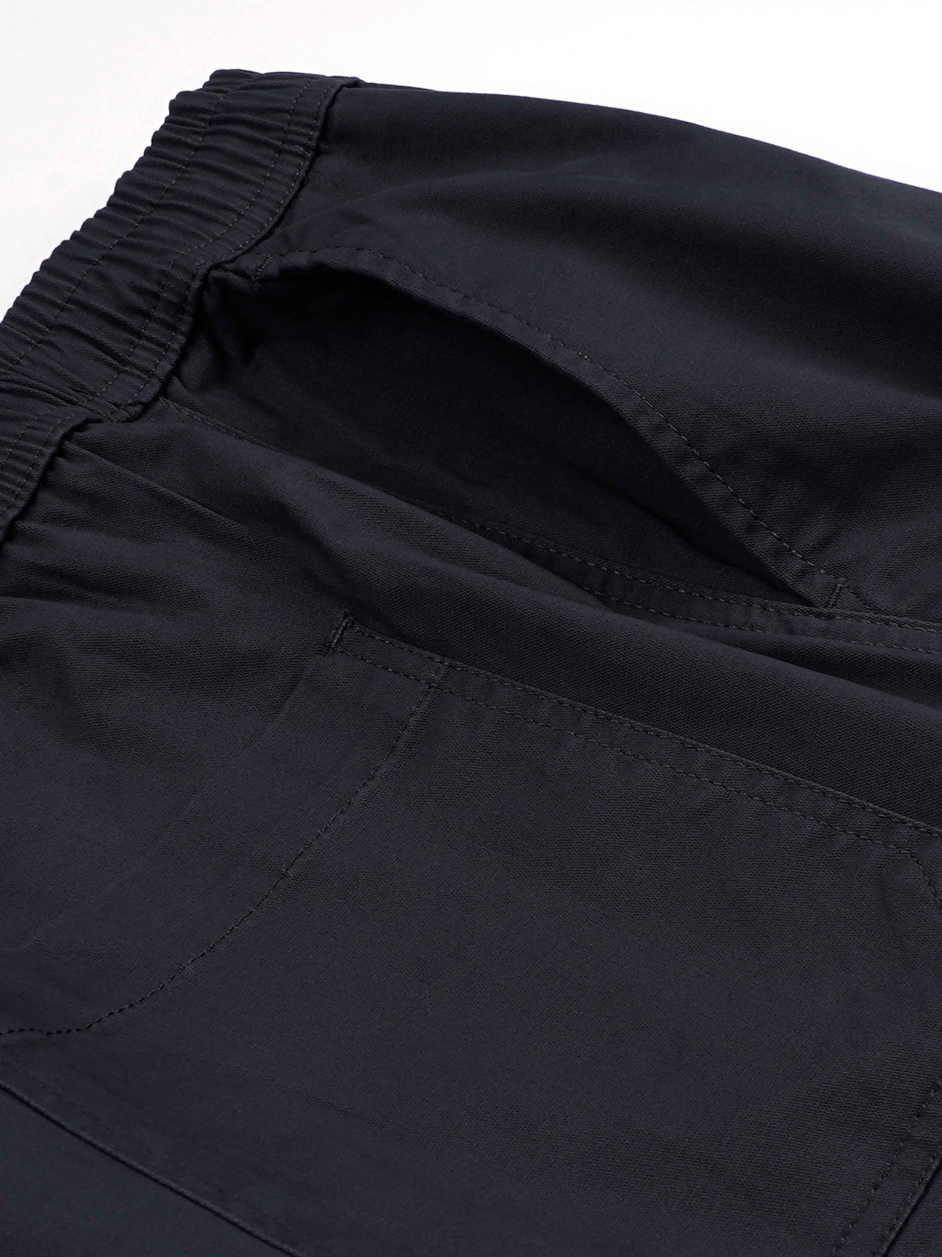 Grey Mens Relaxed Denim Joggers Pants