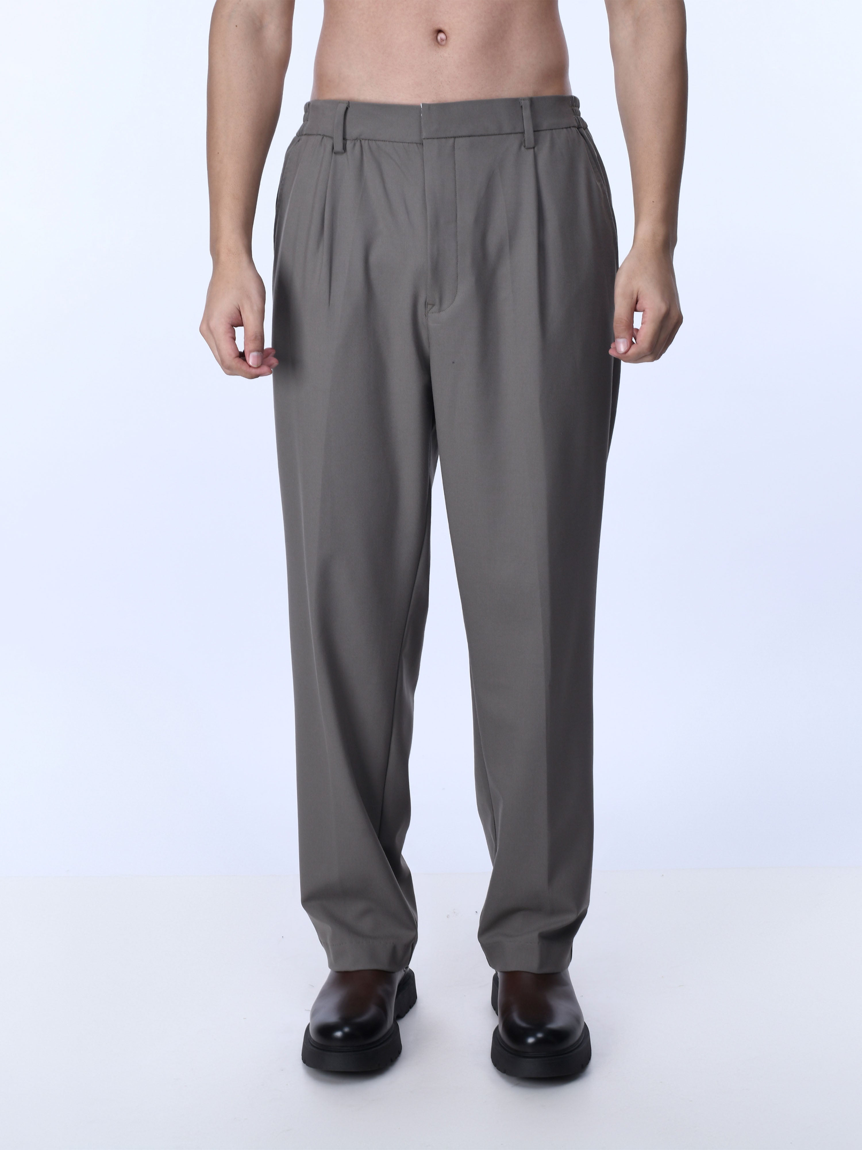 Soft Beige Relaxed Trousers for men