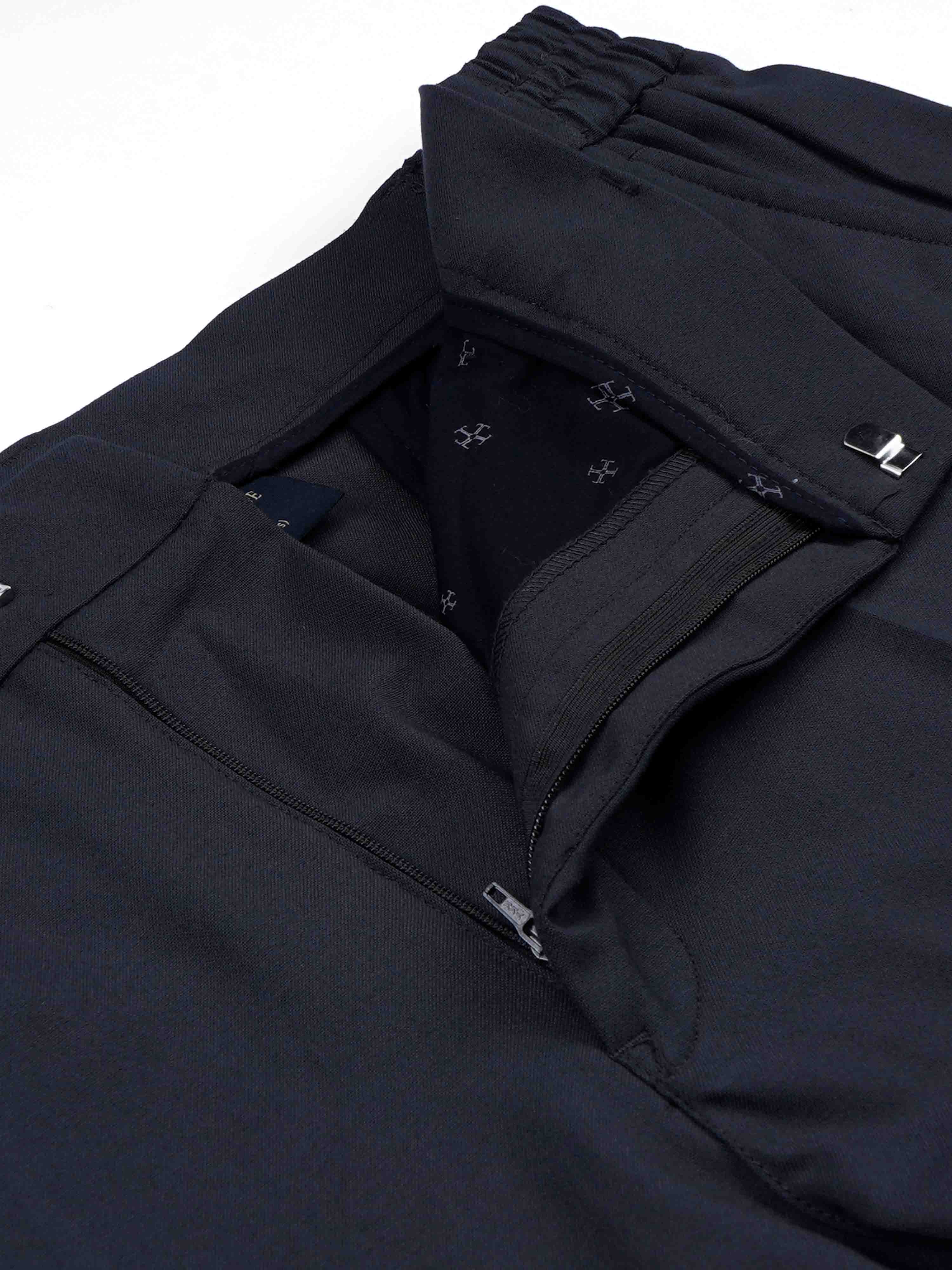 Dark Grey Mens Relaxed Trousers