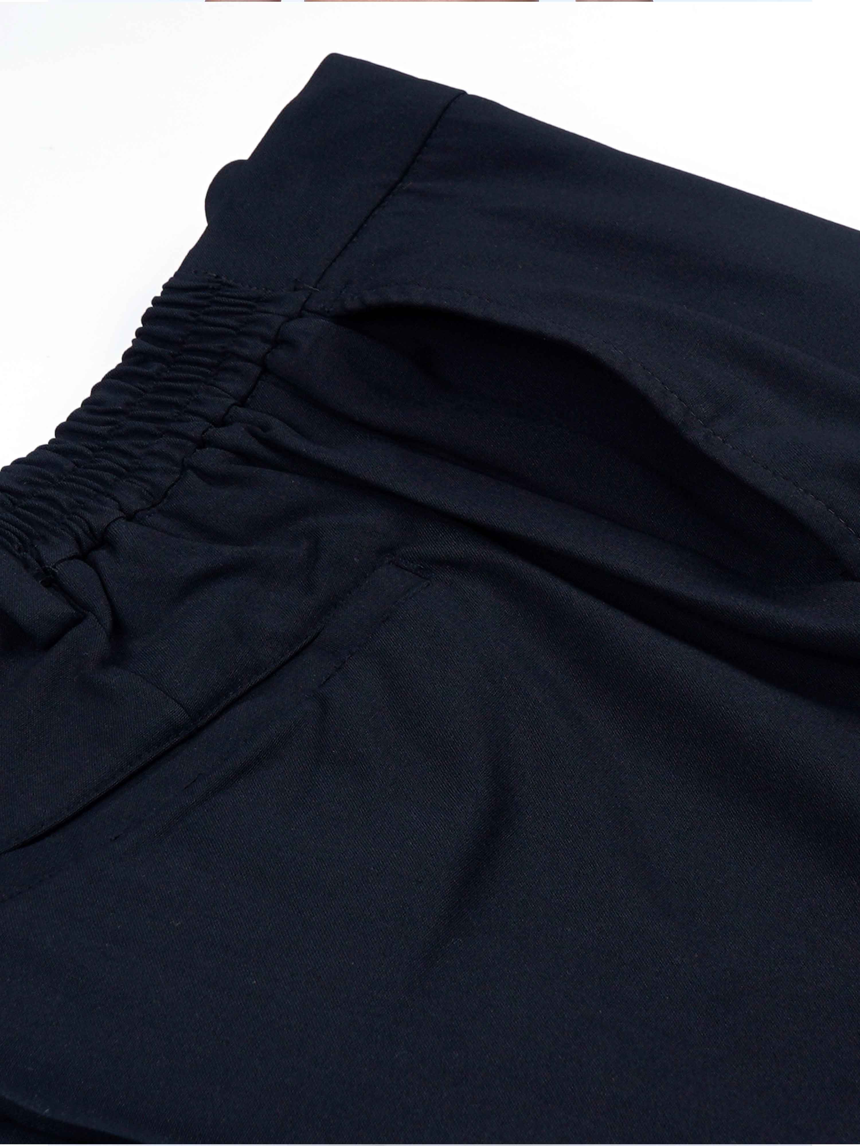 Soft Black Relaxed Trousers for men