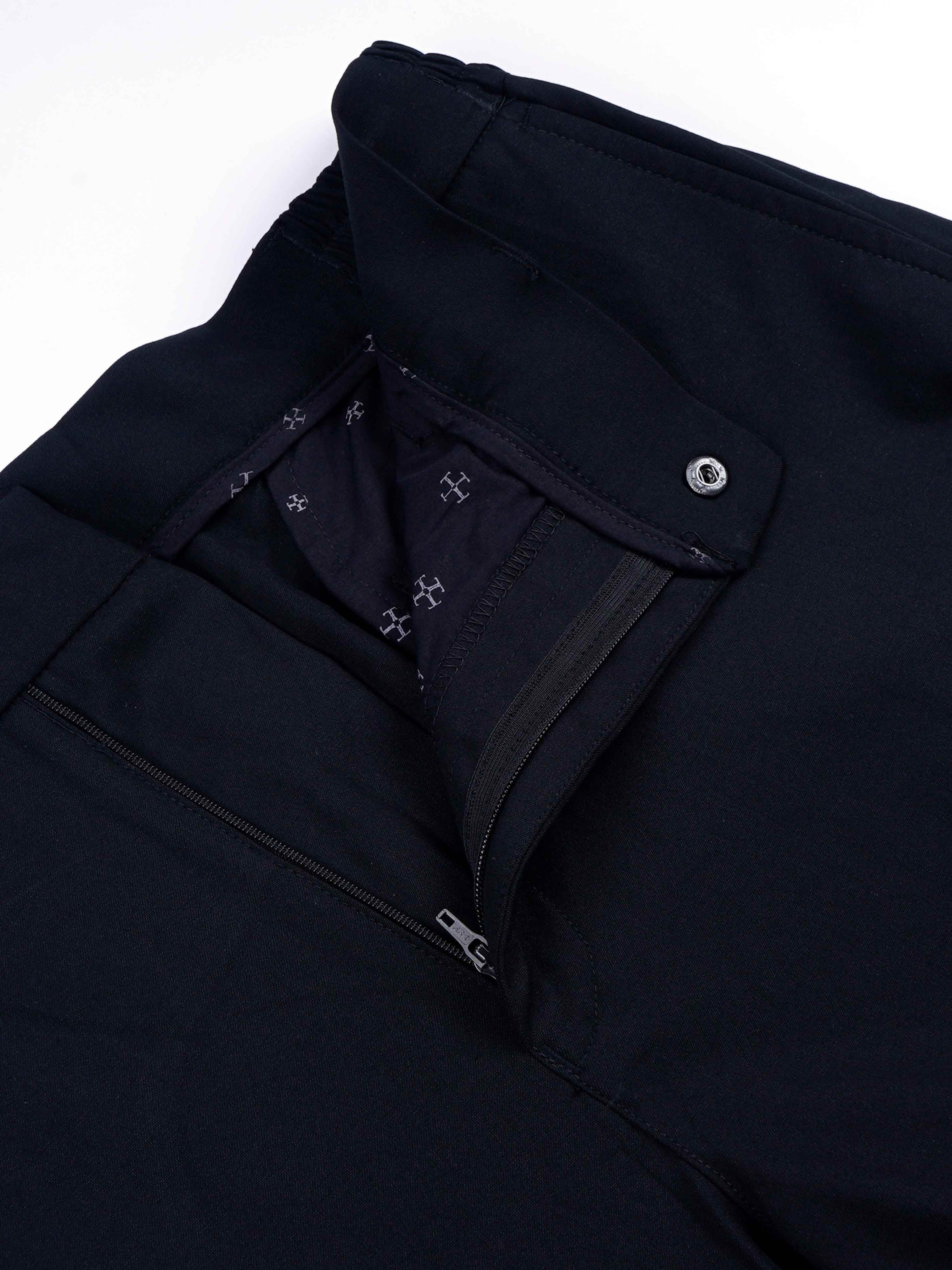 Soft Black Relaxed Trousers for men