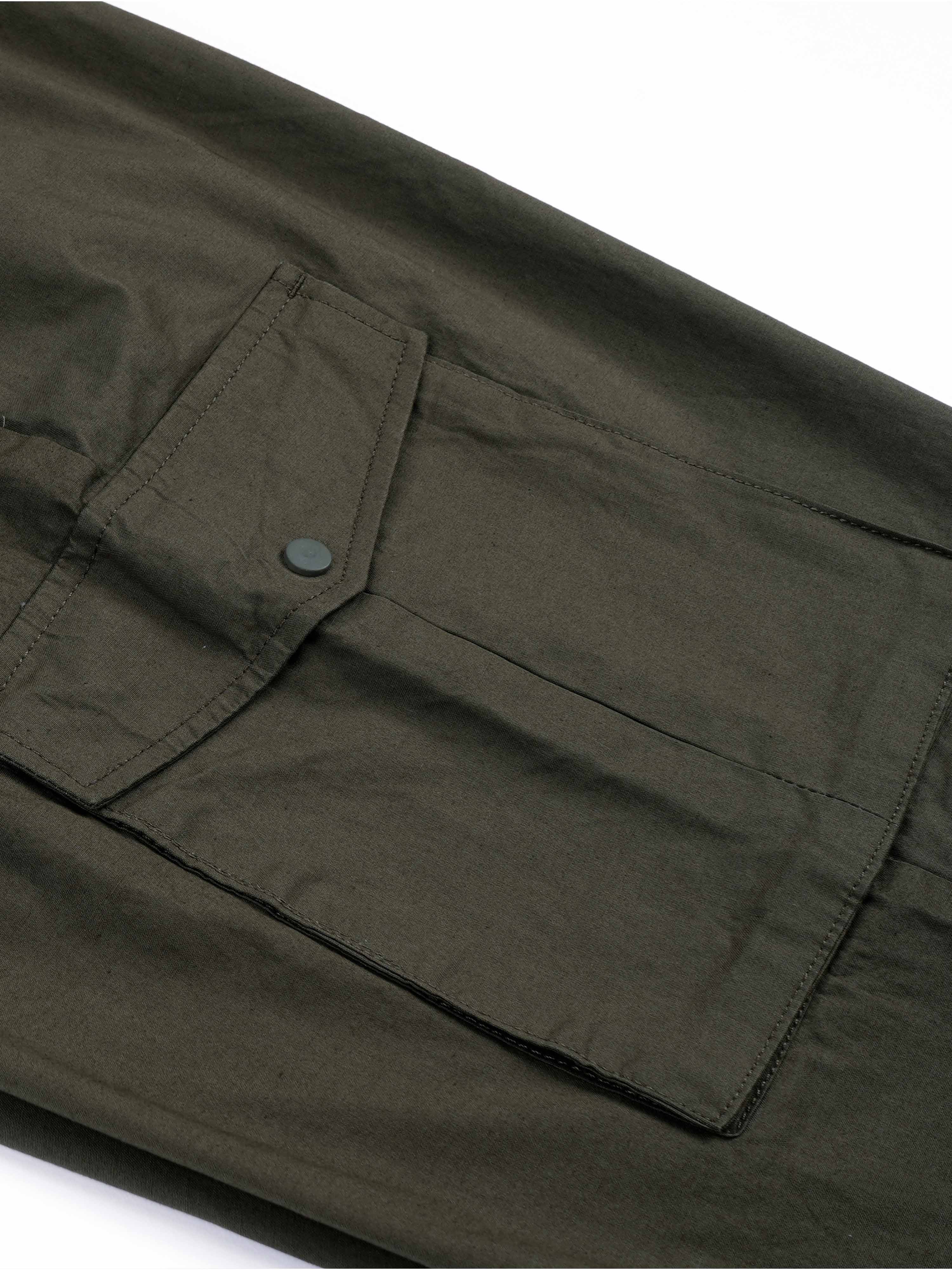 Olive Green Men Cargo Joggers