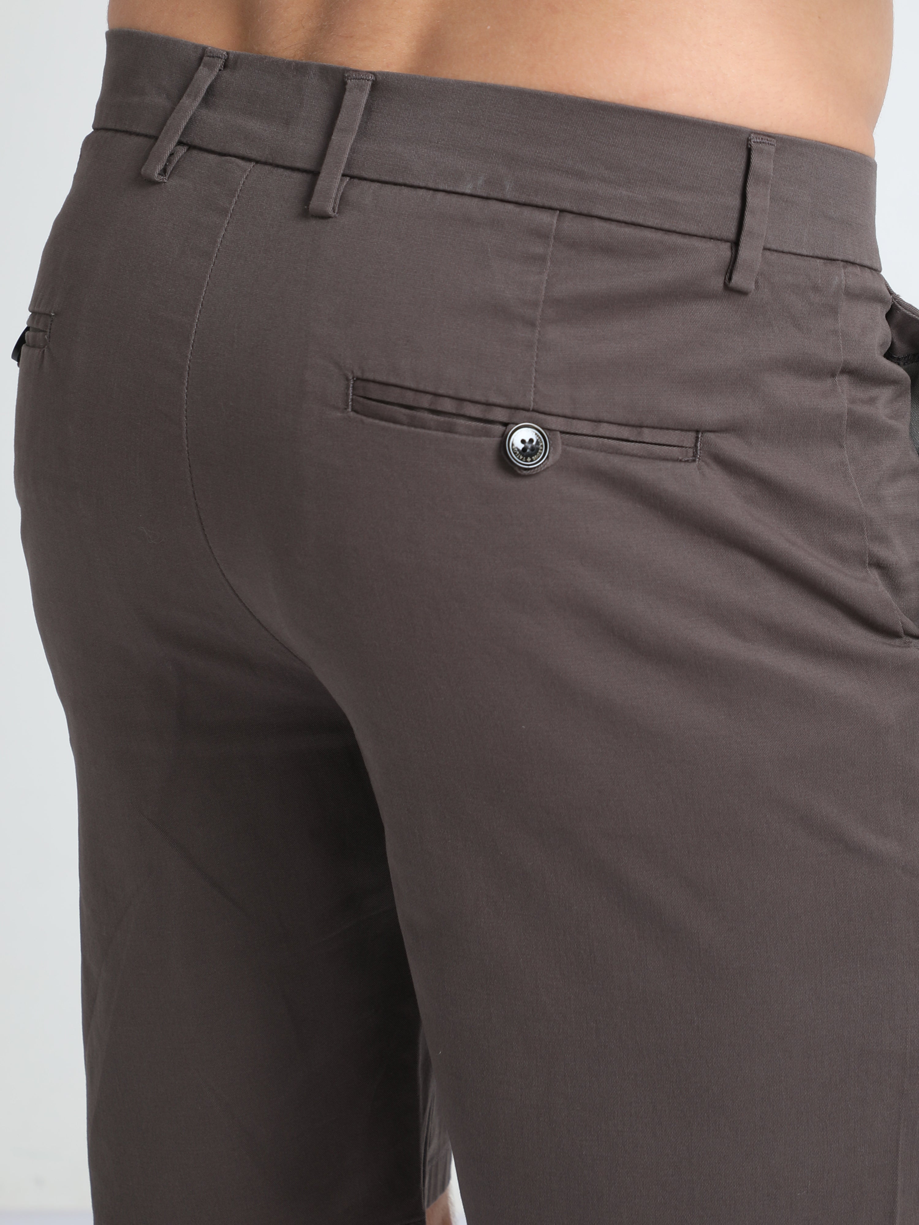 Modern Twill Dark Grey Shorts for Men
