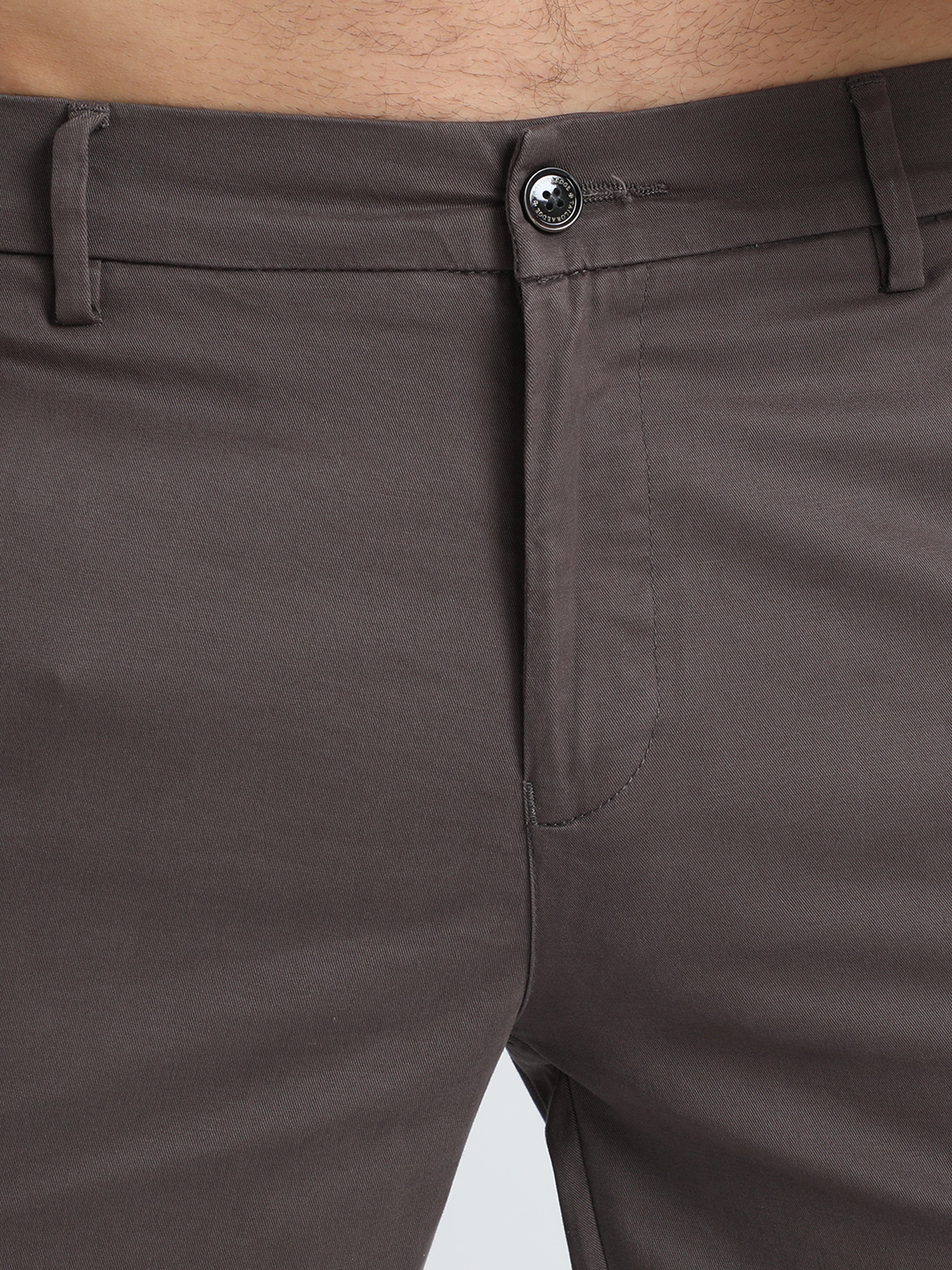 Modern Twill Dark Grey Shorts for Men