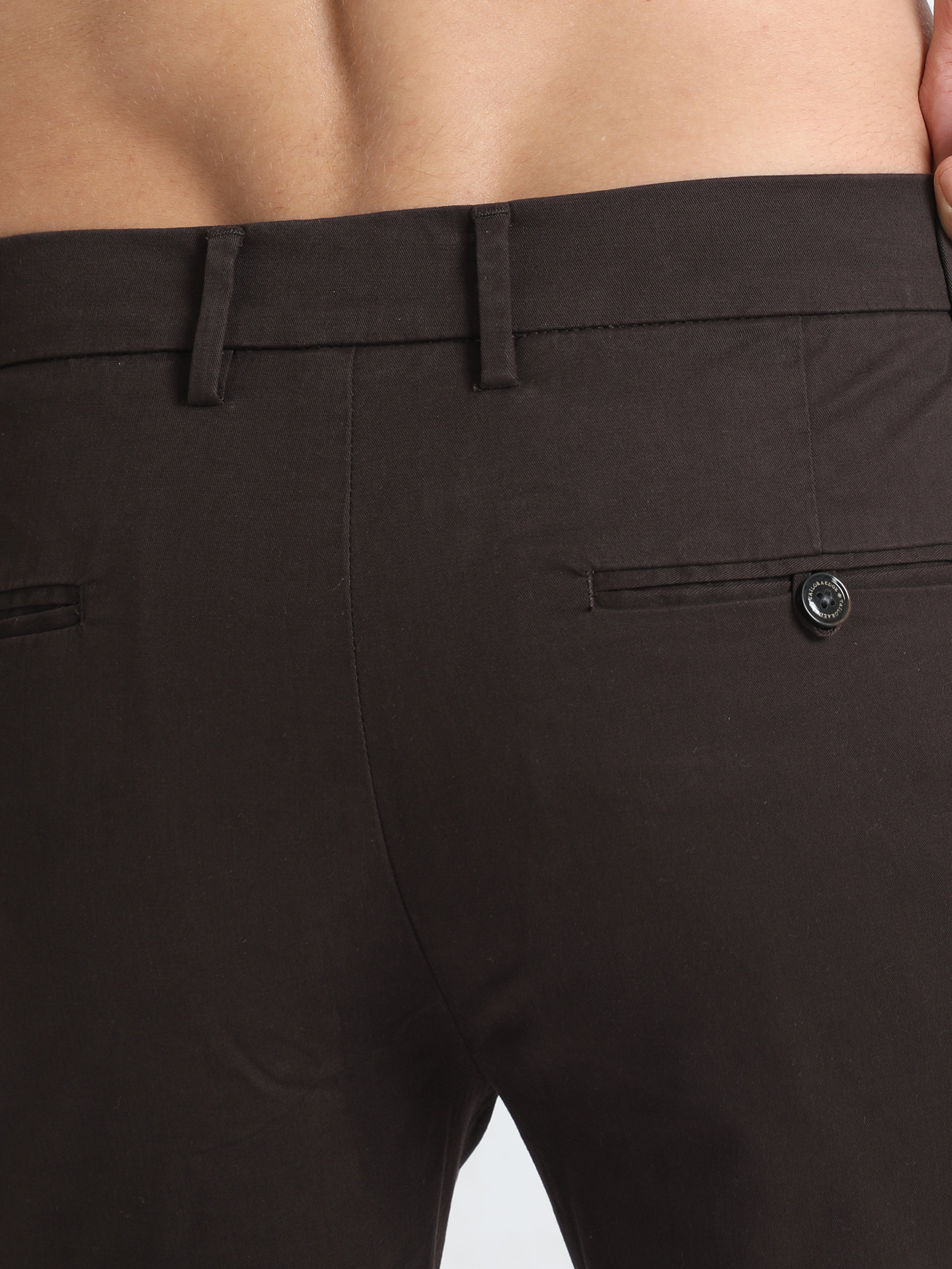 Modern Twill Brown Shorts for Men