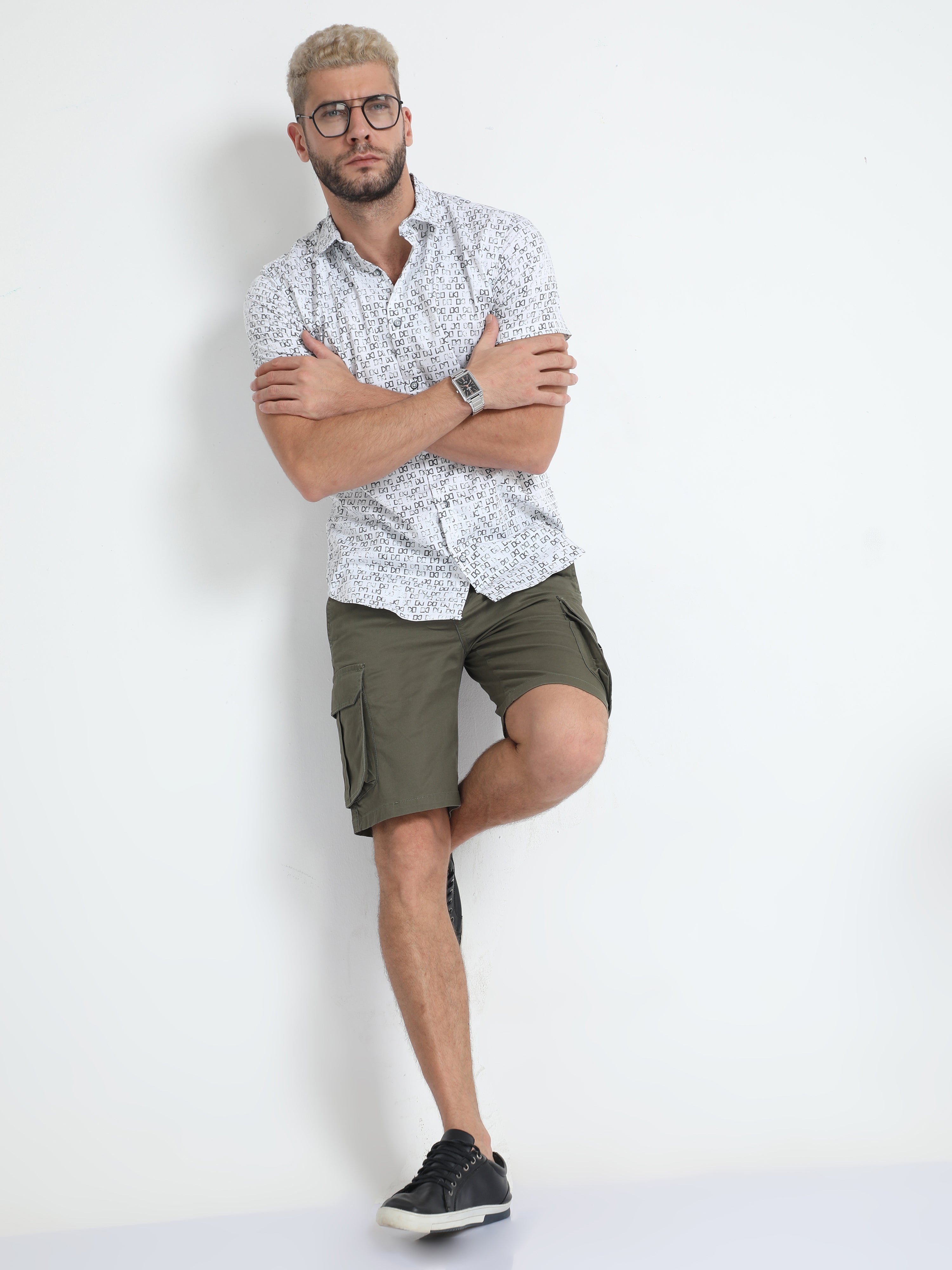 Premium Twill Olive Cargo Shorts