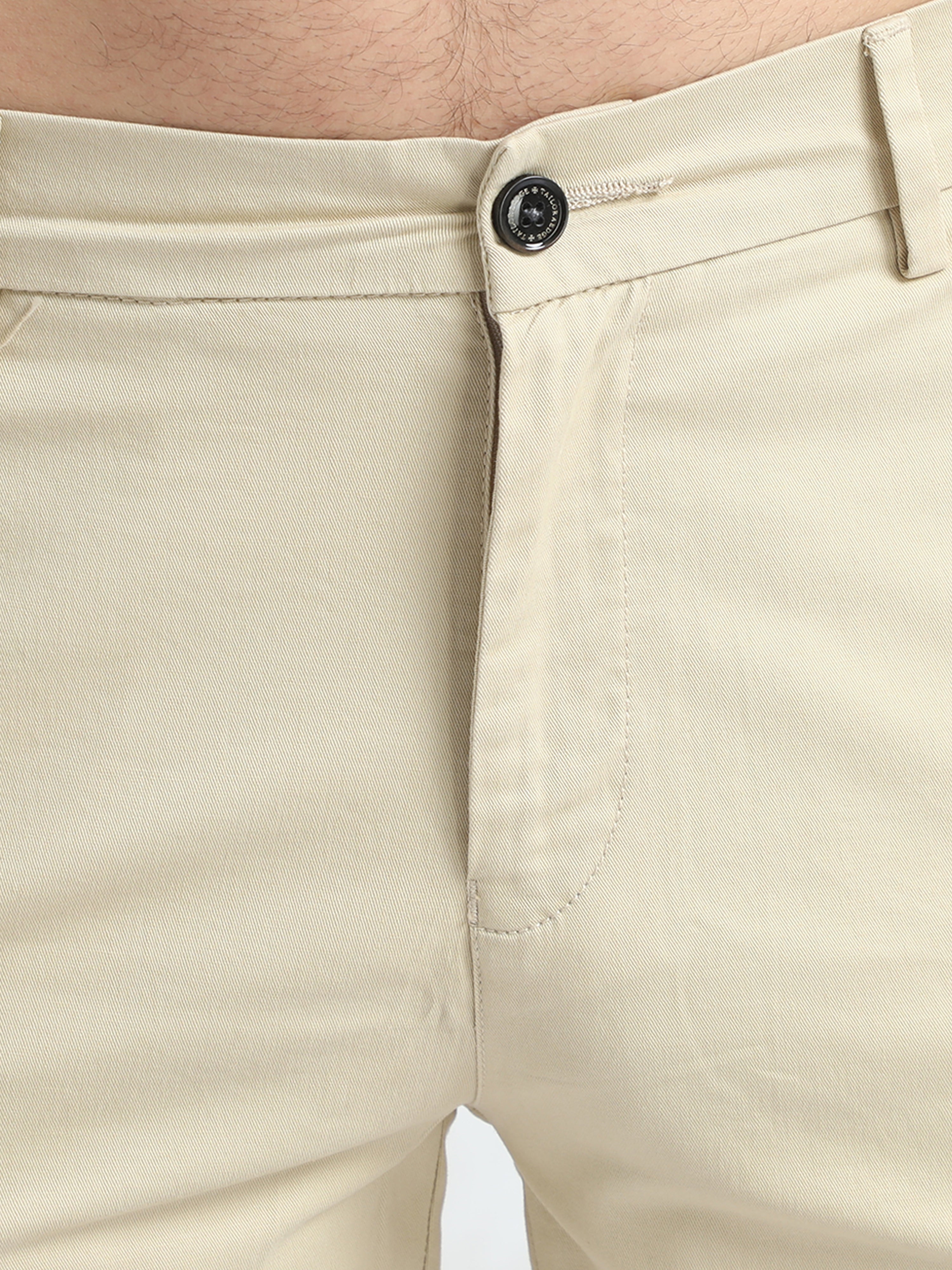 Modern Twill Beige Shorts