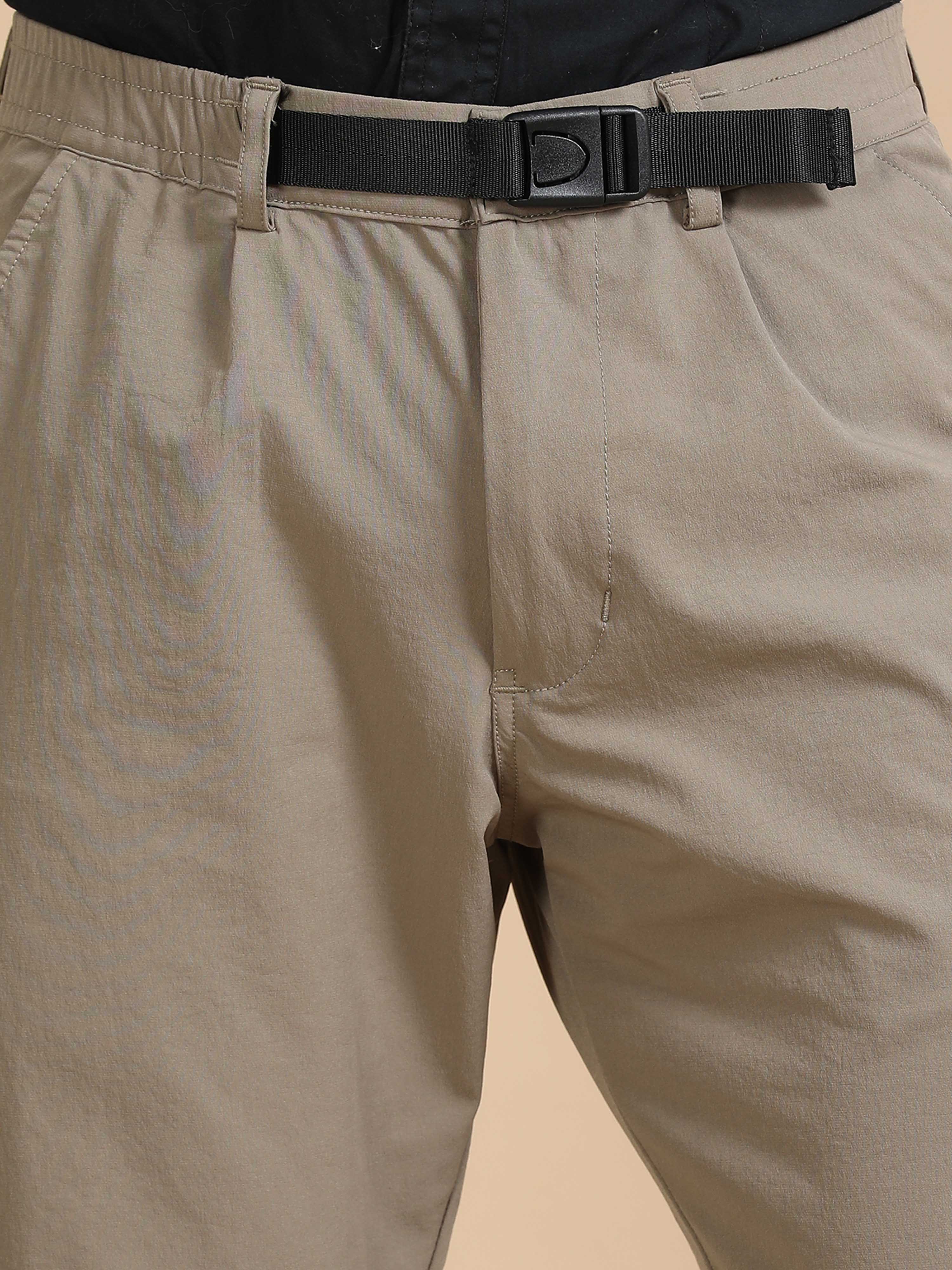 Mens Jogger Pants In Beige