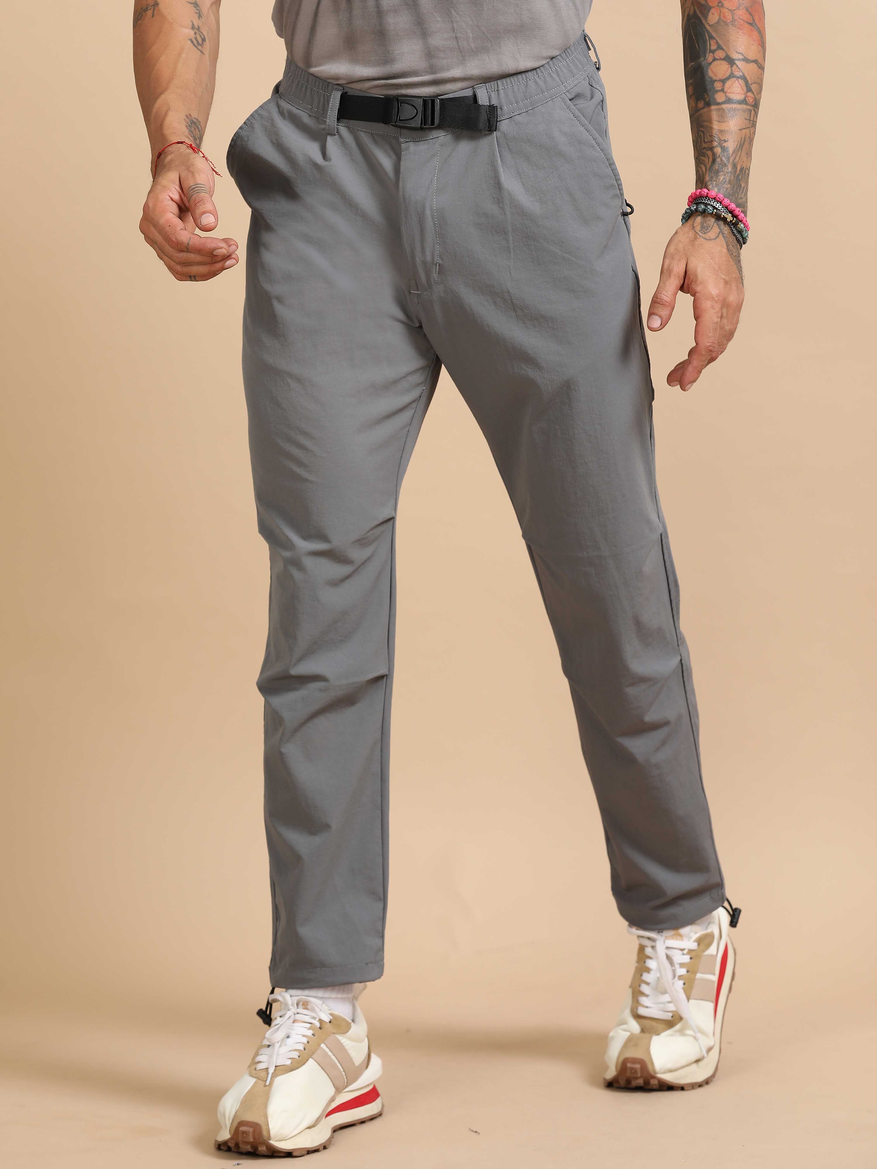 Mens Jogger Pants In Light Grey