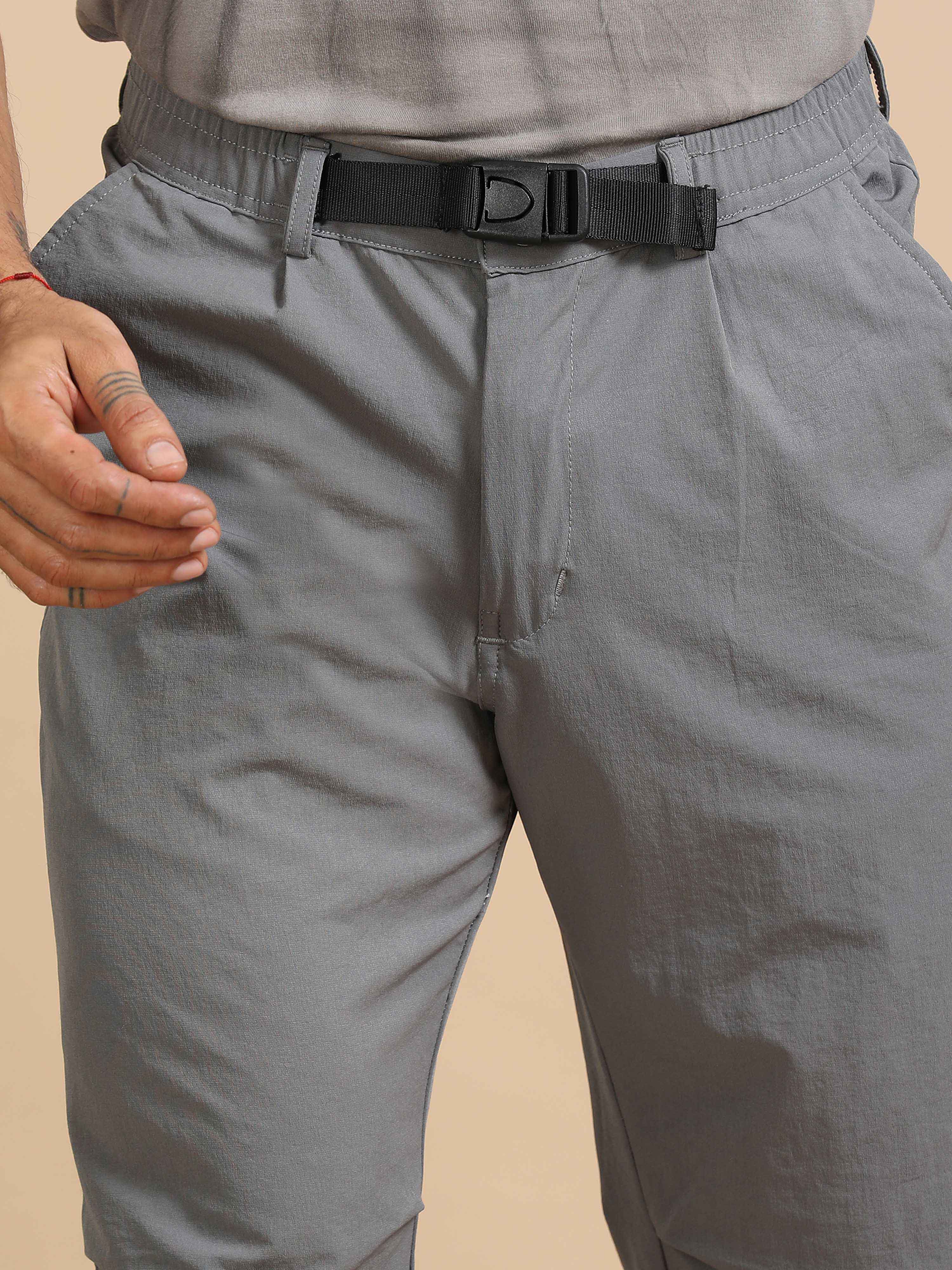 Mens Jogger Pants In Light Grey