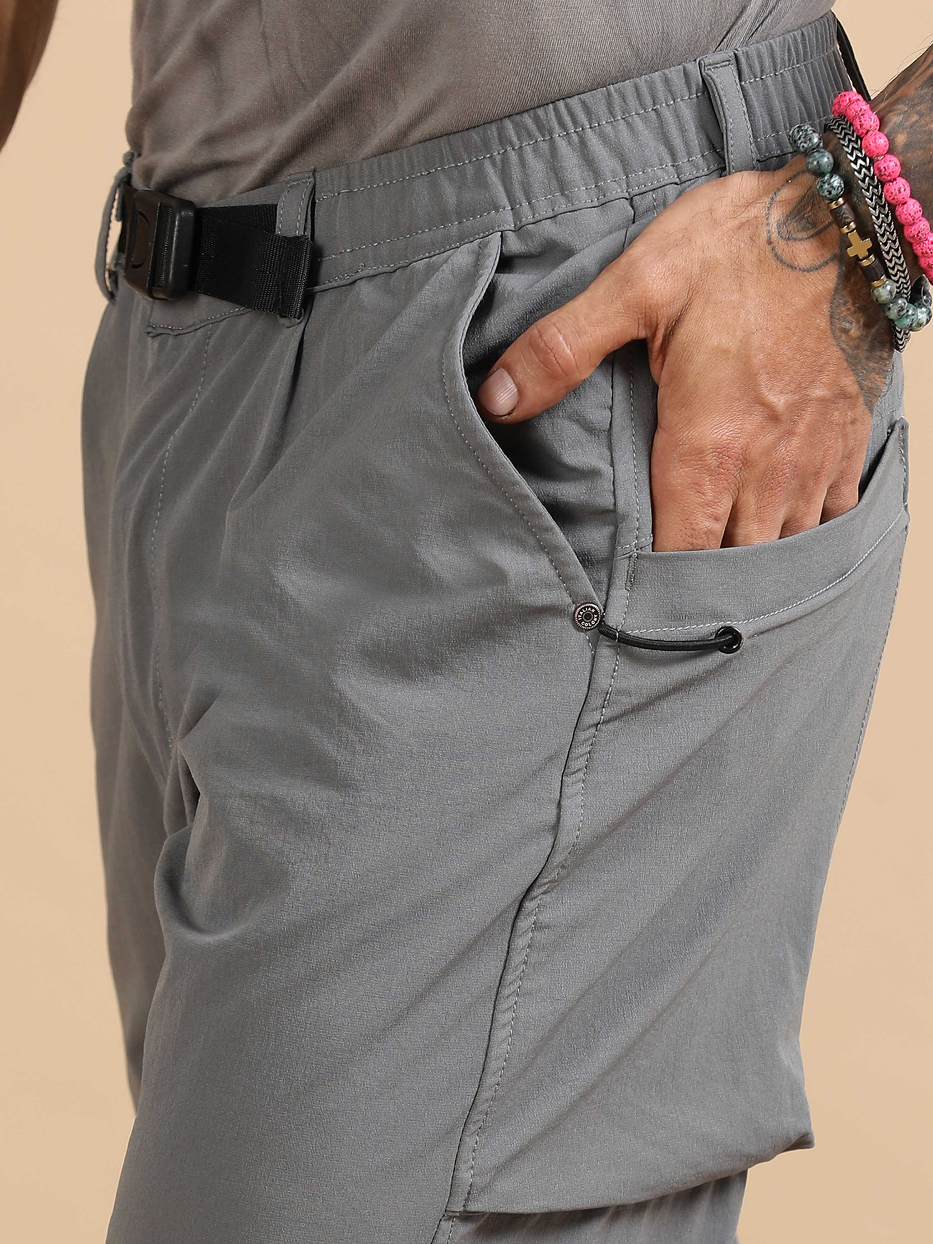 Mens Jogger Pants In Light Grey