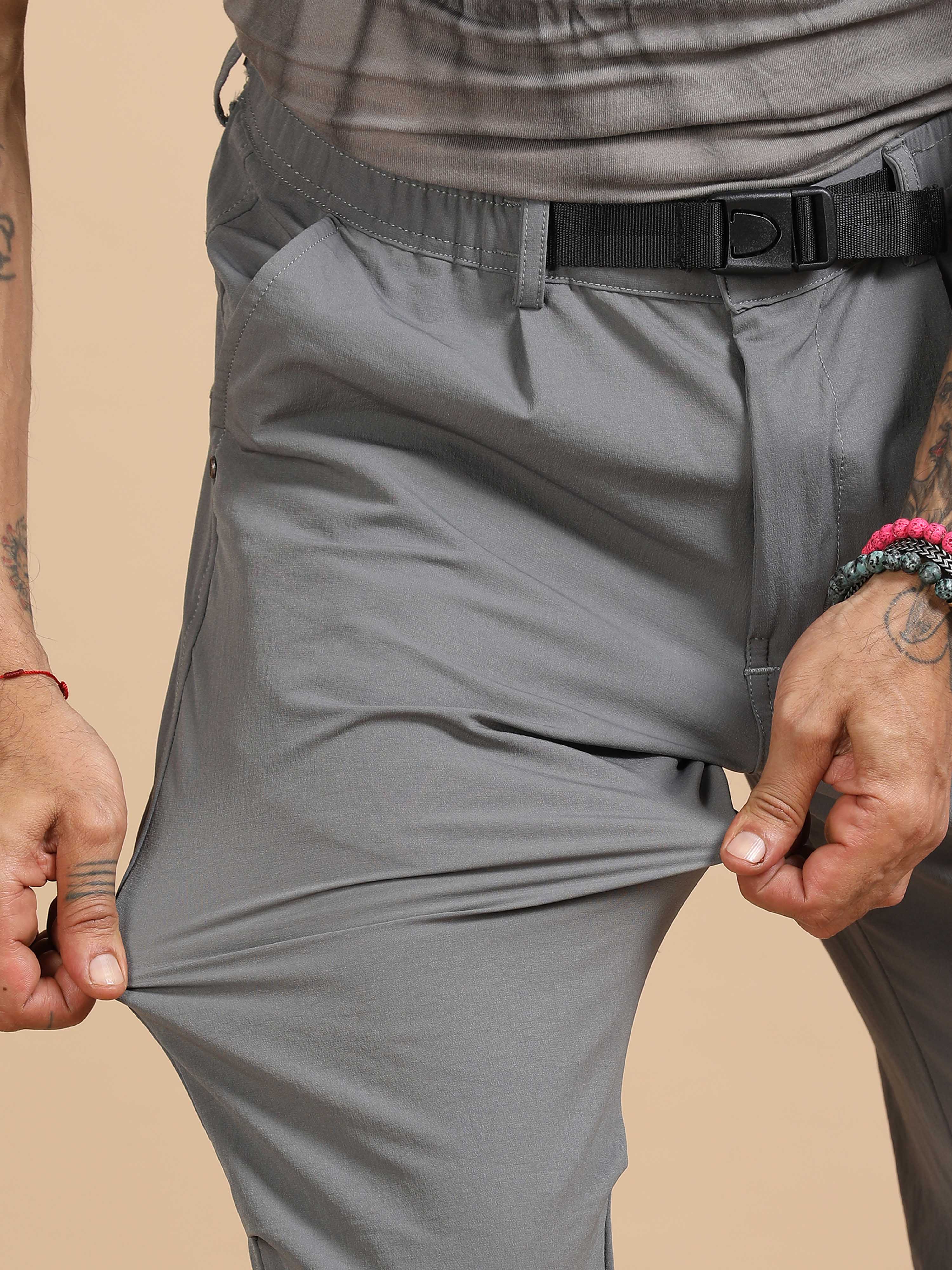 Mens Jogger Pants In Light Grey