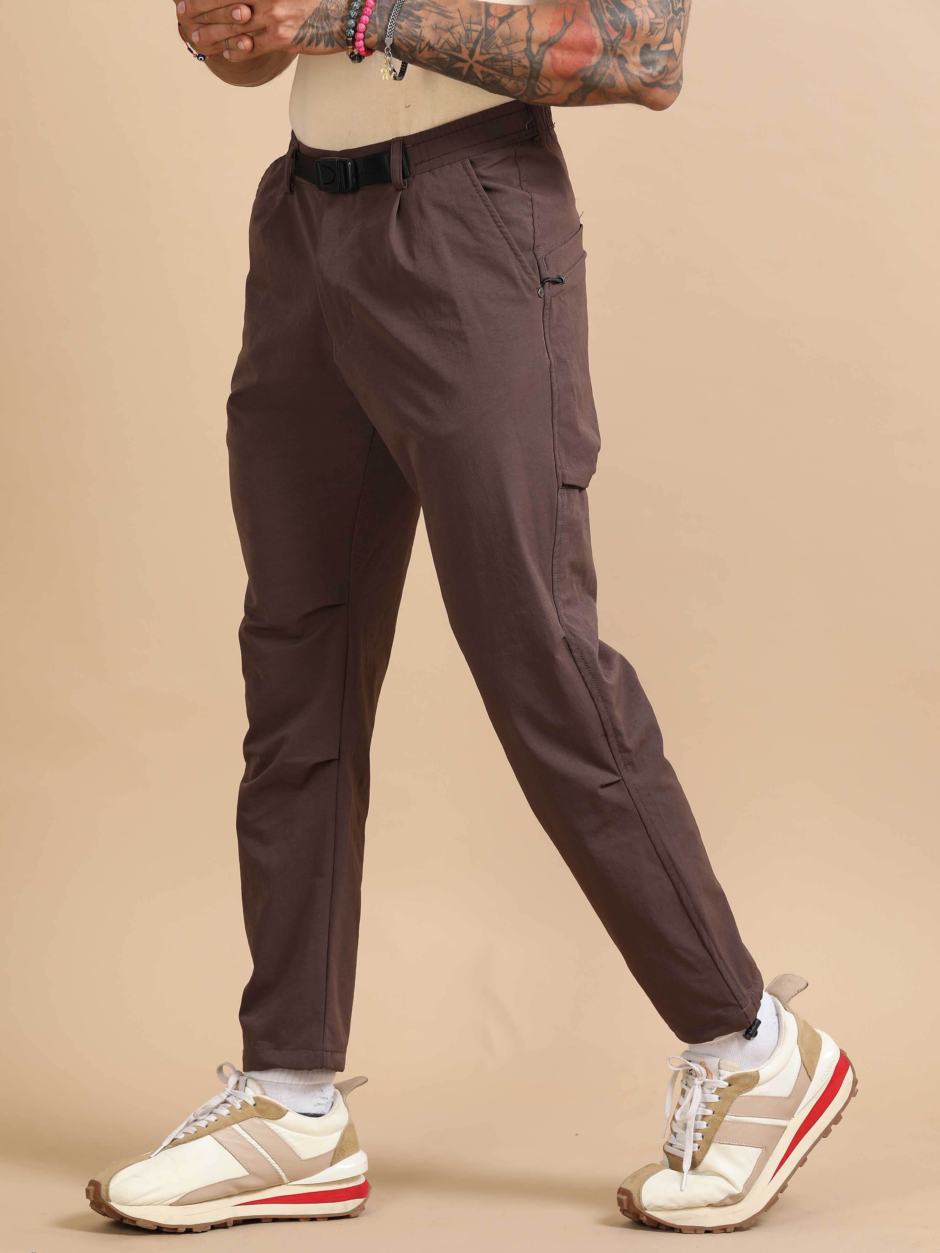 Mens Jogger Pants In Brown