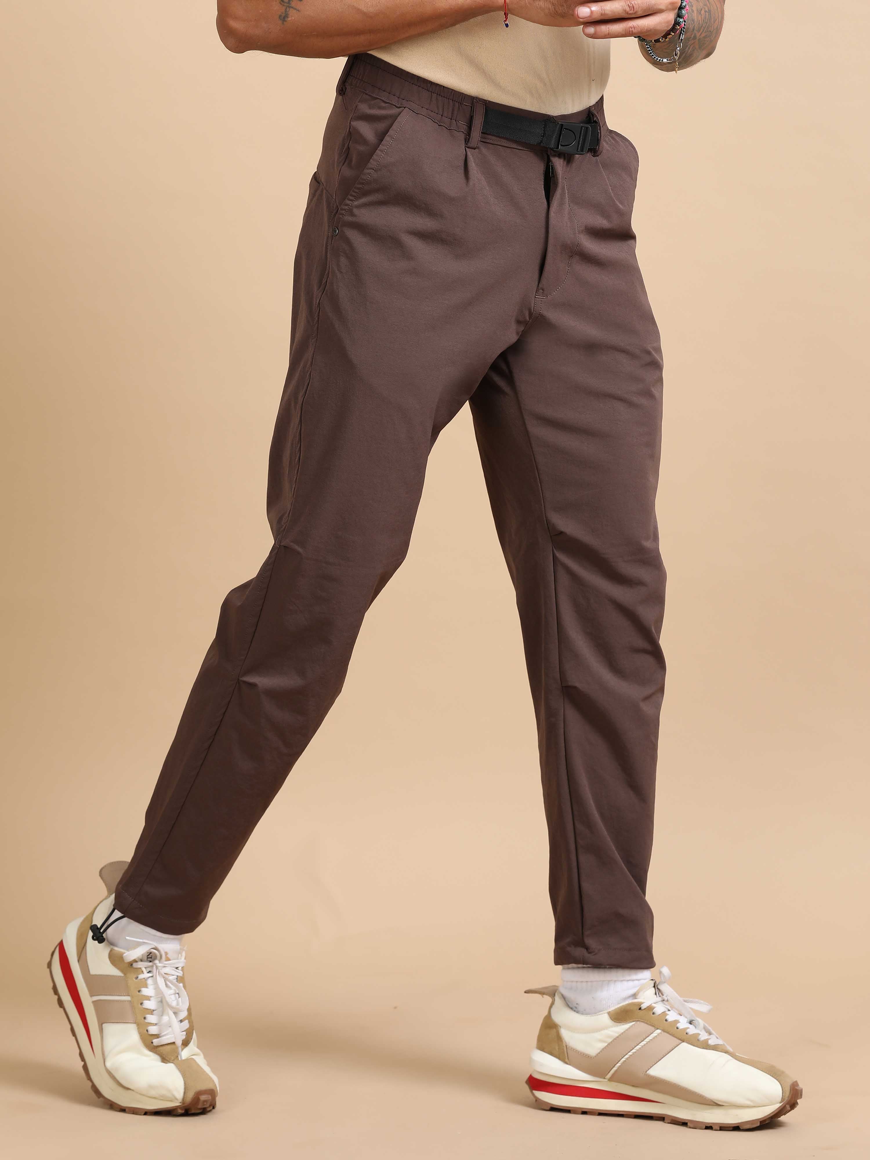 Mens Jogger Pants In Brown