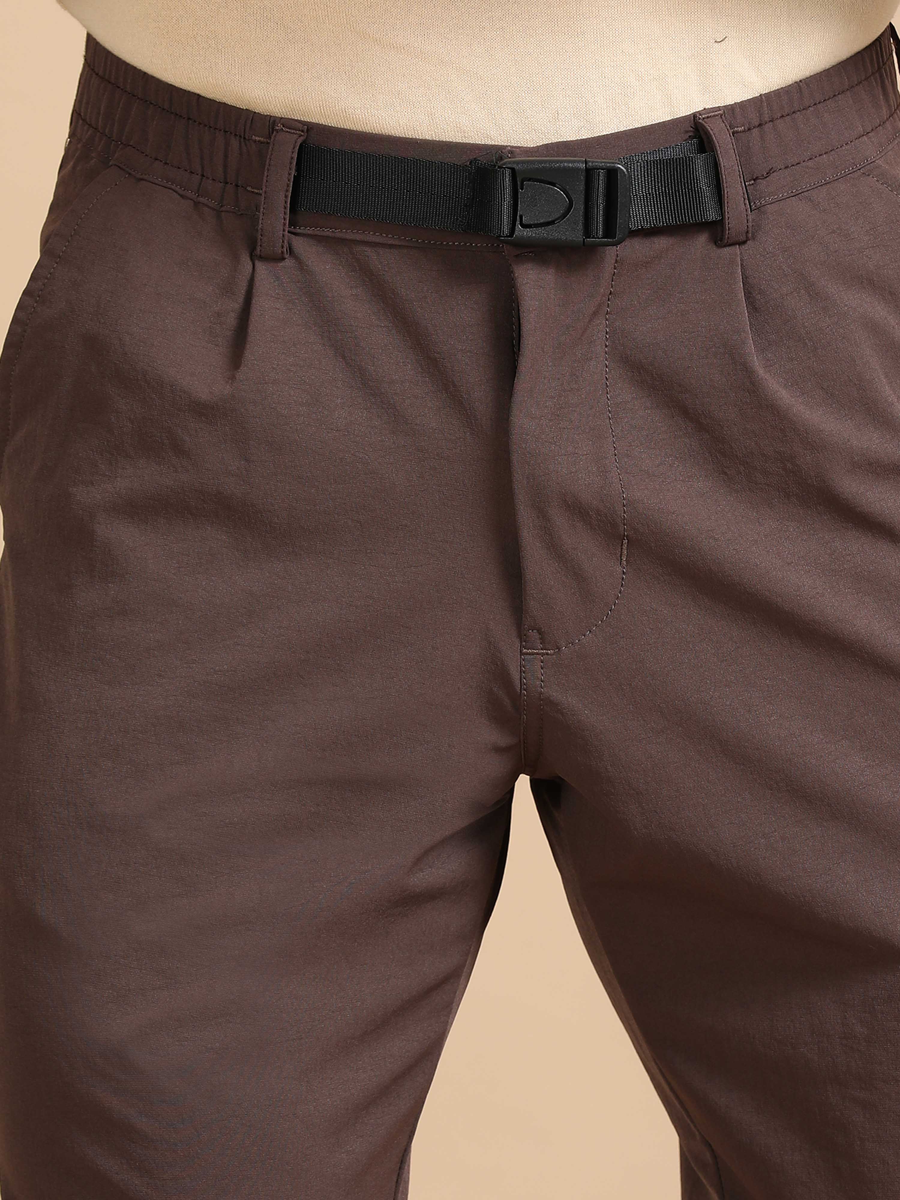 Mens Jogger Pants In Brown